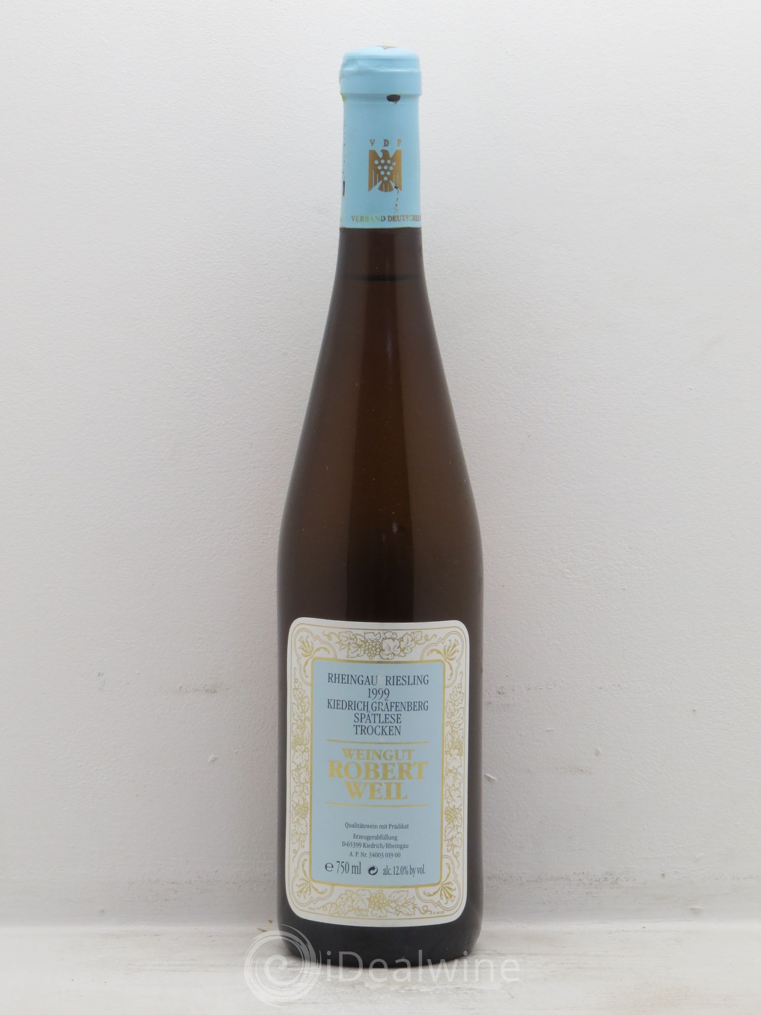 Riesling Kiedrich Grafensberg Spatlese Trocken Robert Weil 1999 - Posten von 12 Flaschen - 0