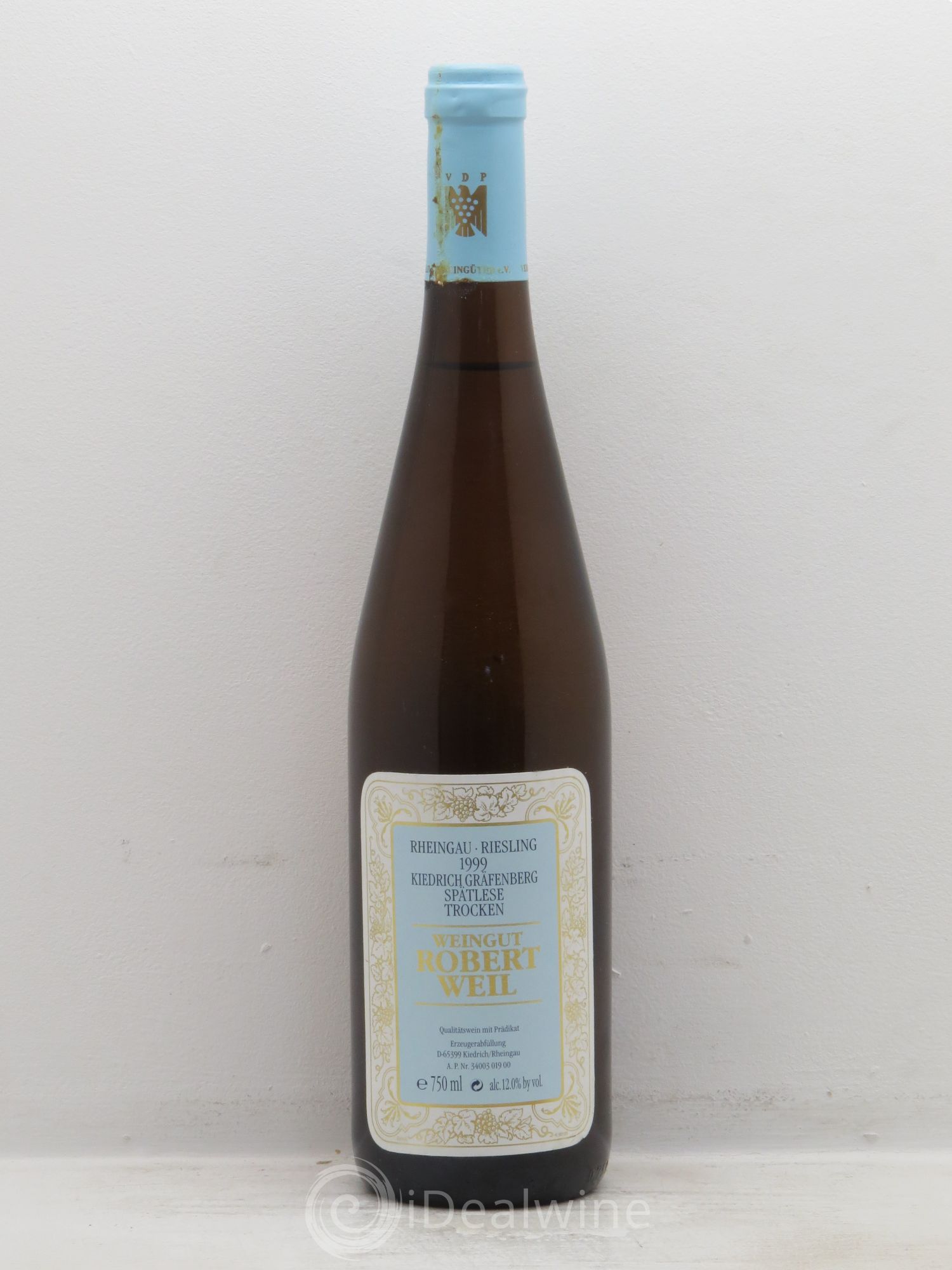 Riesling Kiedrich Grafensberg Spatlese Trocken Robert Weil 1999 - Posten von 1 Flasche - 0
