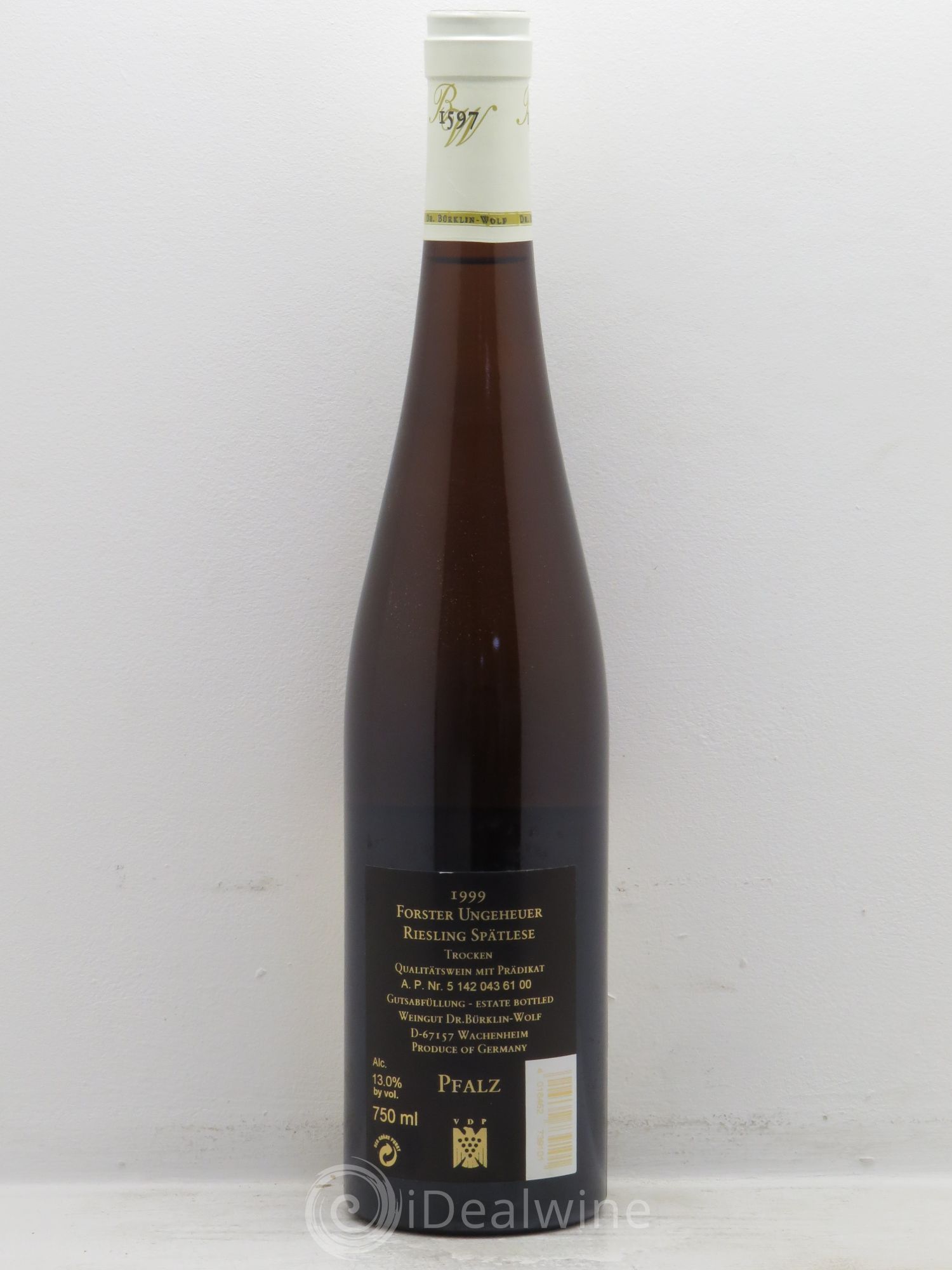 Riesling Ungeheuer Forst Spatlese Burklin Wolf 1999 - Posten von 1 Flasche - 1
