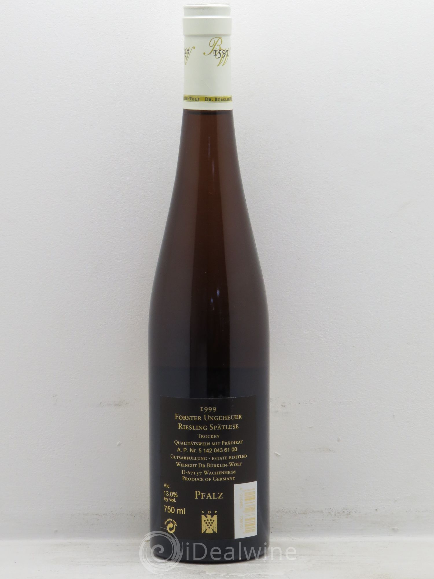 Riesling Ungeheuer Forst Spatlese Burklin Wolf 1999 - Posten von 1 Flasche - 1