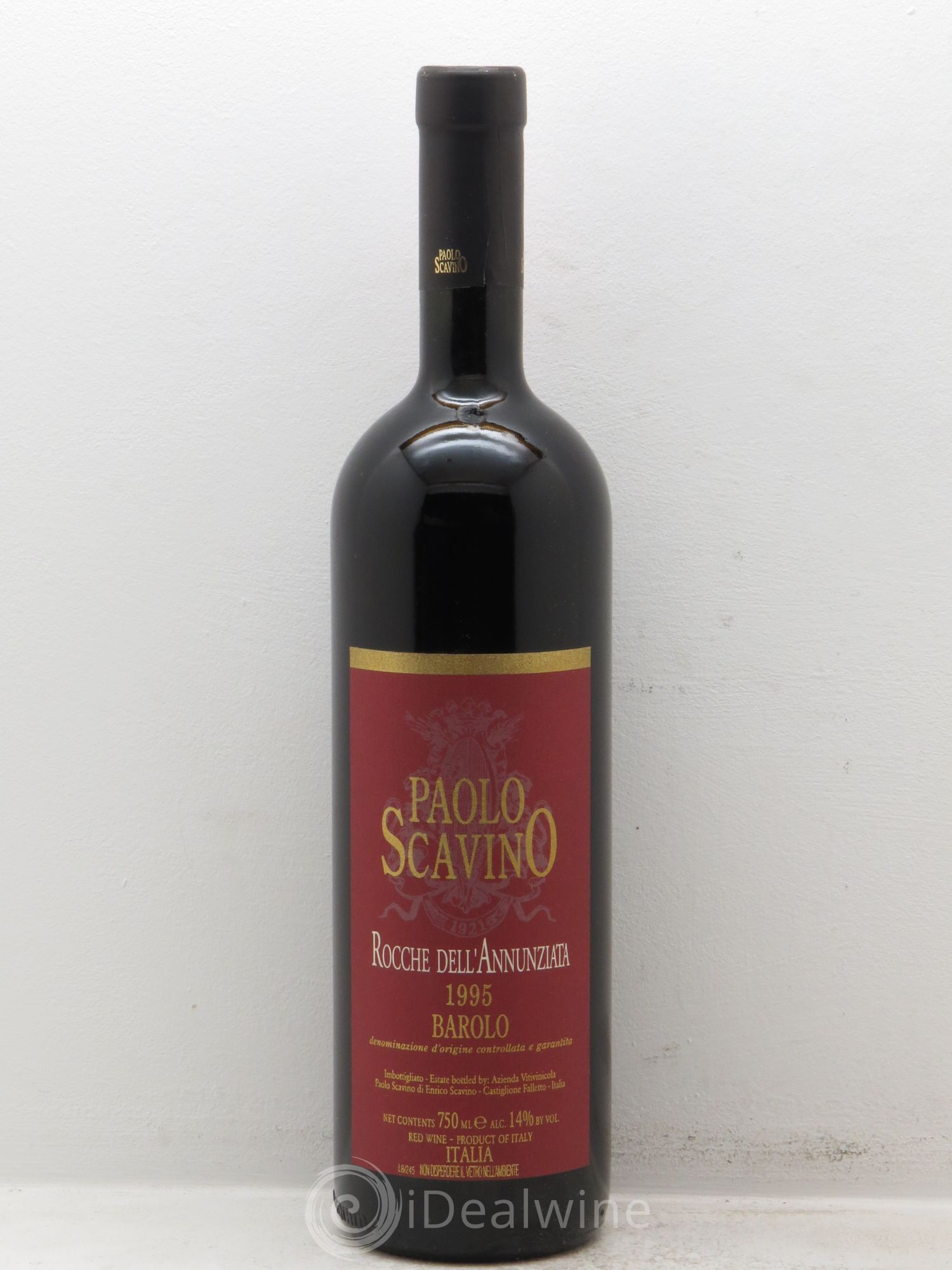 Barolo DOCG Rocche dell'Annunziata Riserva Paolo Scavino 1995 - Lot de 6 bouteilles - 0