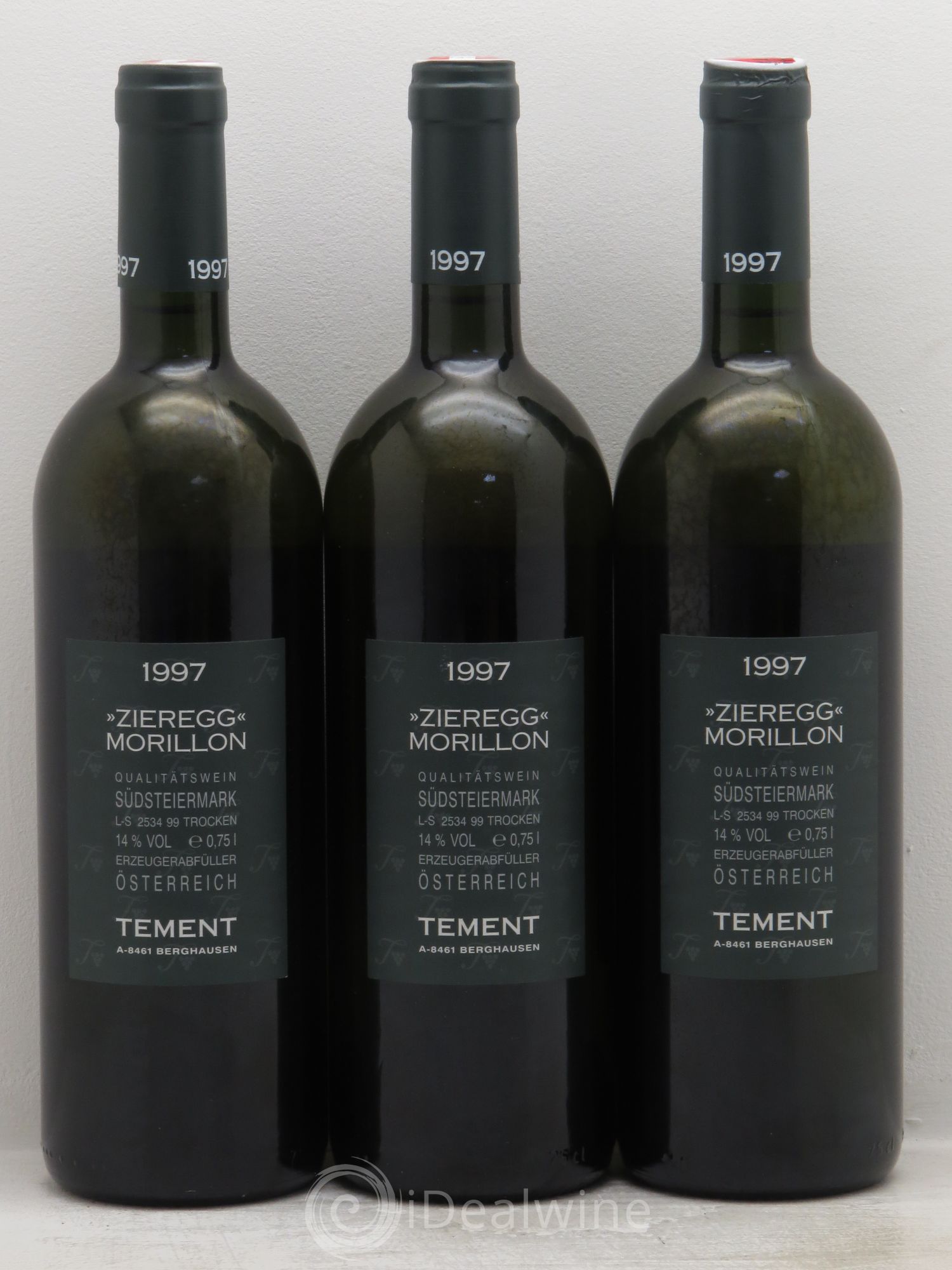 Autriche Zieregg Morillon Tement 1997 - Posten von 3 Flaschen - 1