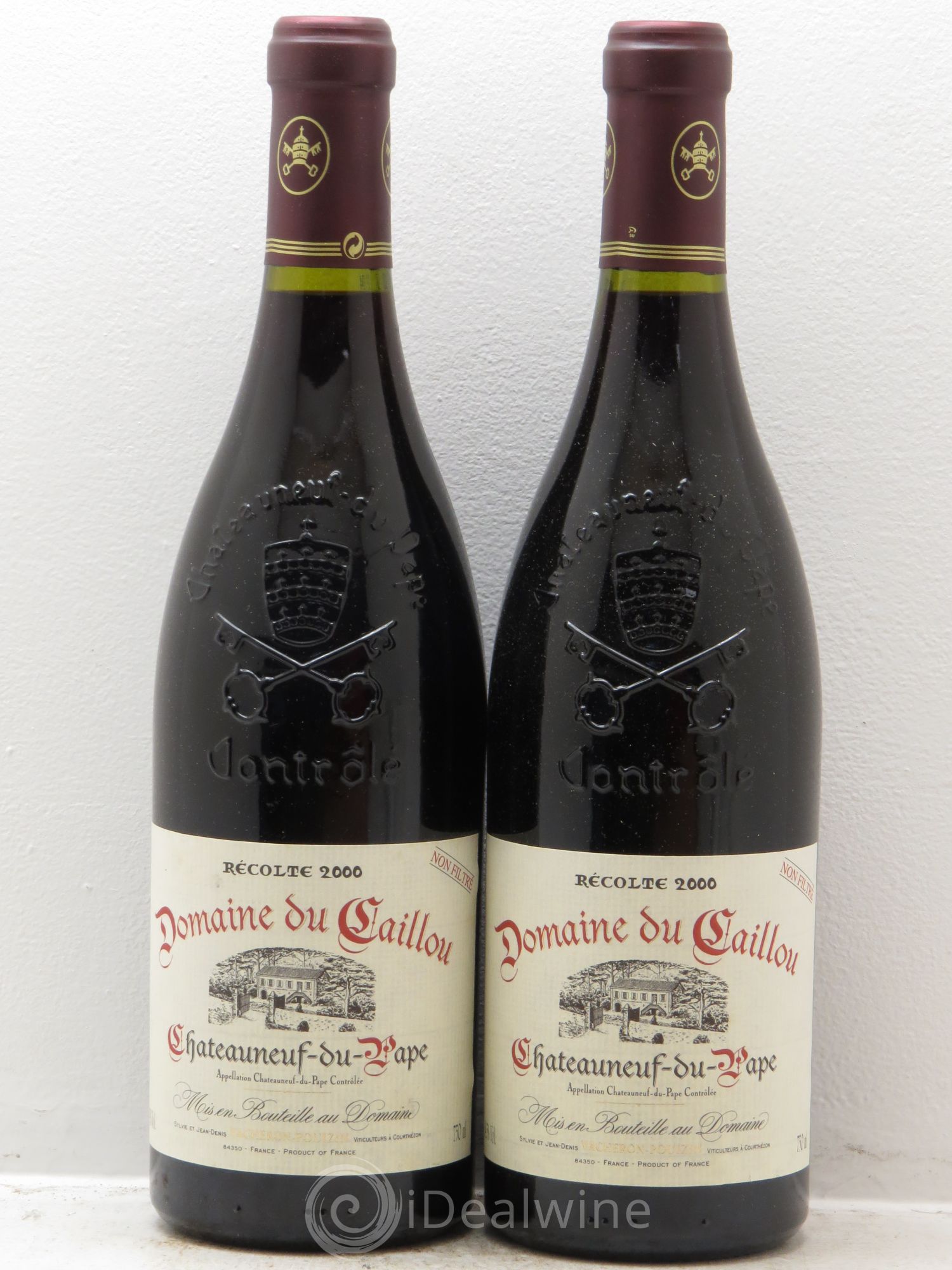Châteauneuf-du-Pape Clos du Cailloux - Domaine Vacheron Pouizin 2000 - Posten von 2 Flaschen - 0