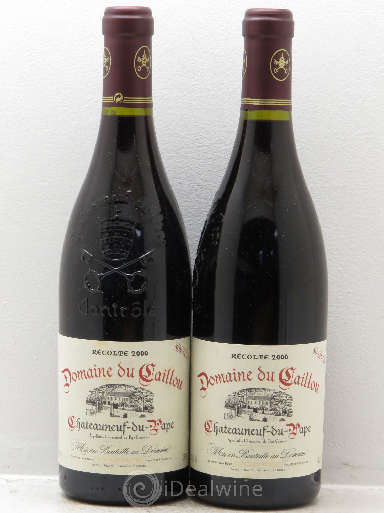 Châteauneuf-du-Pape Clos du Cailloux - Domaine Vacheron Pouizin 2000 - Posten von 2 Flaschen - 0