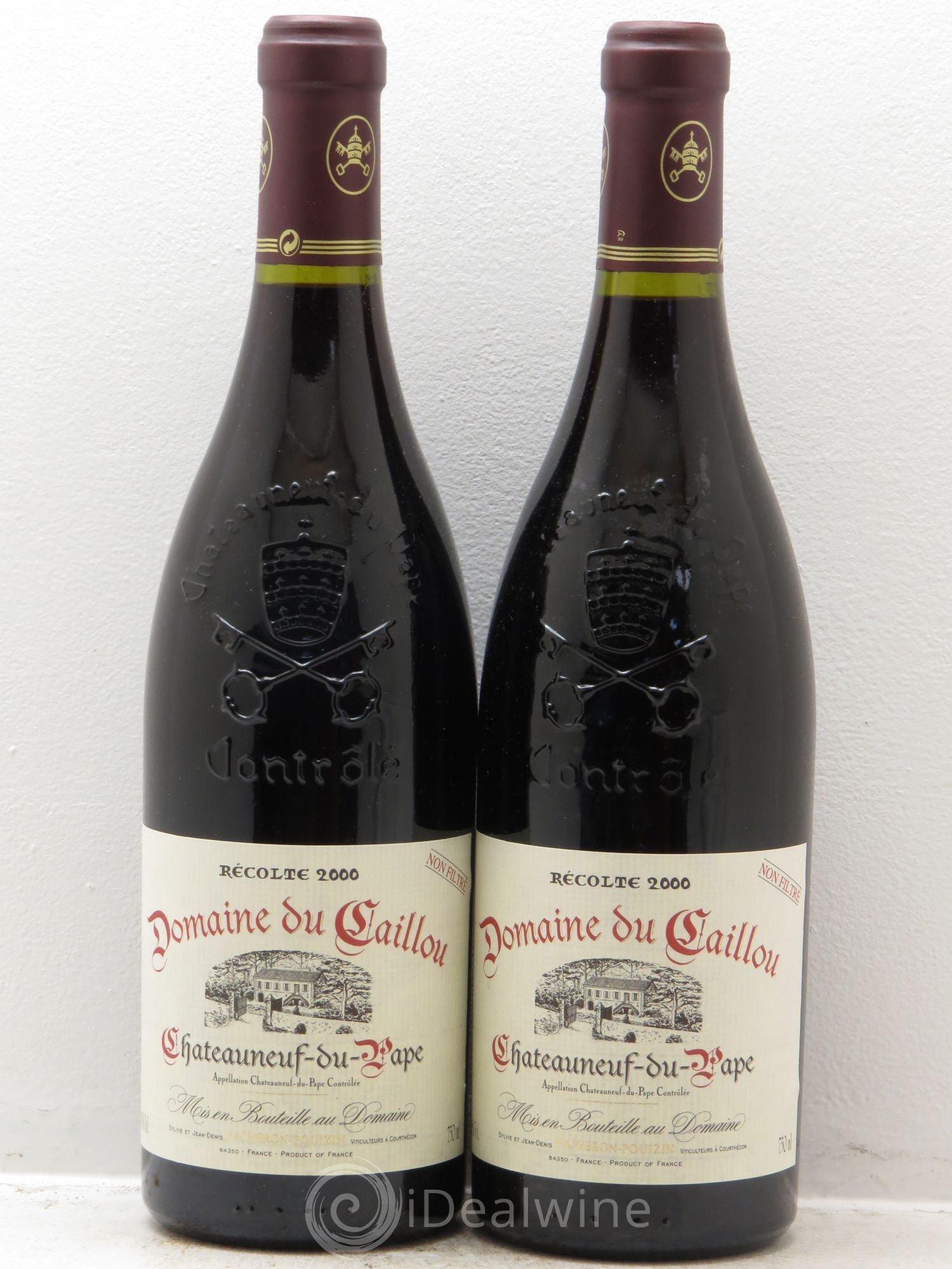 Châteauneuf-du-Pape Clos du Cailloux - Domaine Vacheron Pouizin 2000 - Posten von 2 Flaschen - 0
