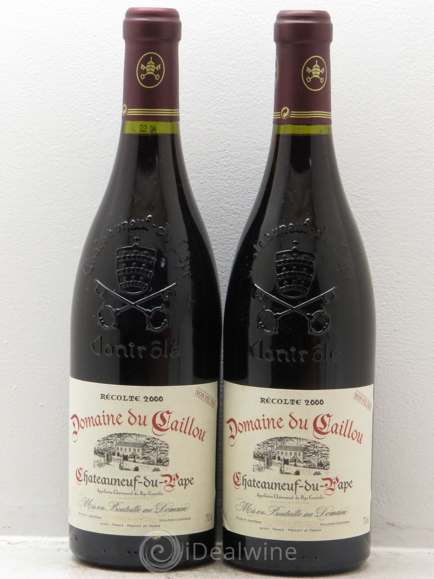 Châteauneuf-du-Pape Clos du Cailloux - Domaine Vacheron Pouizin 2000 - Posten von 2 Flaschen - 0