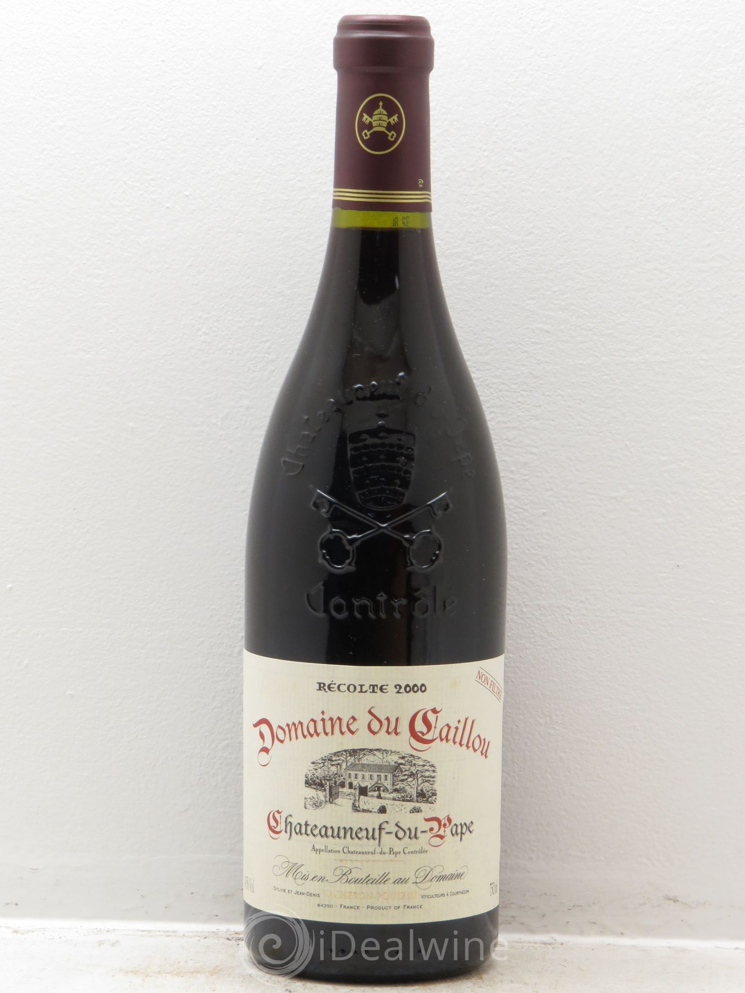 Châteauneuf-du-Pape Clos du Cailloux - Domaine Vacheron Pouizin 2000 - Posten von 1 Flasche - 0