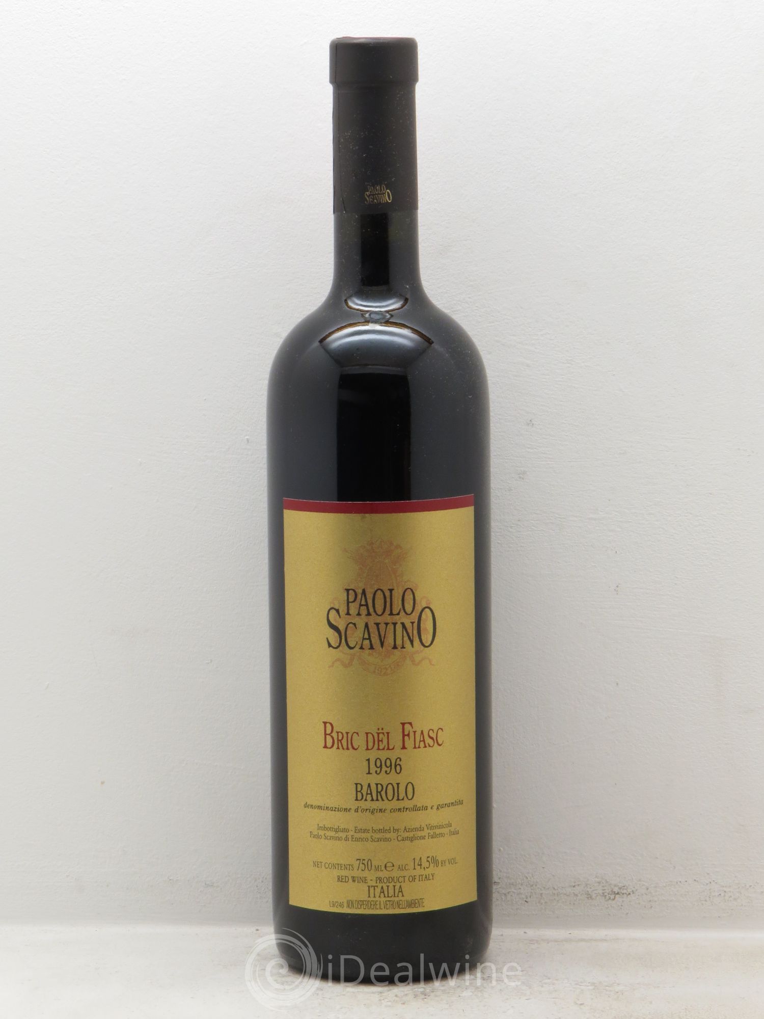 Barolo DOCG Bric del Fiasc Paolo Scavino 1996 - Lot de 1 bouteille - 0