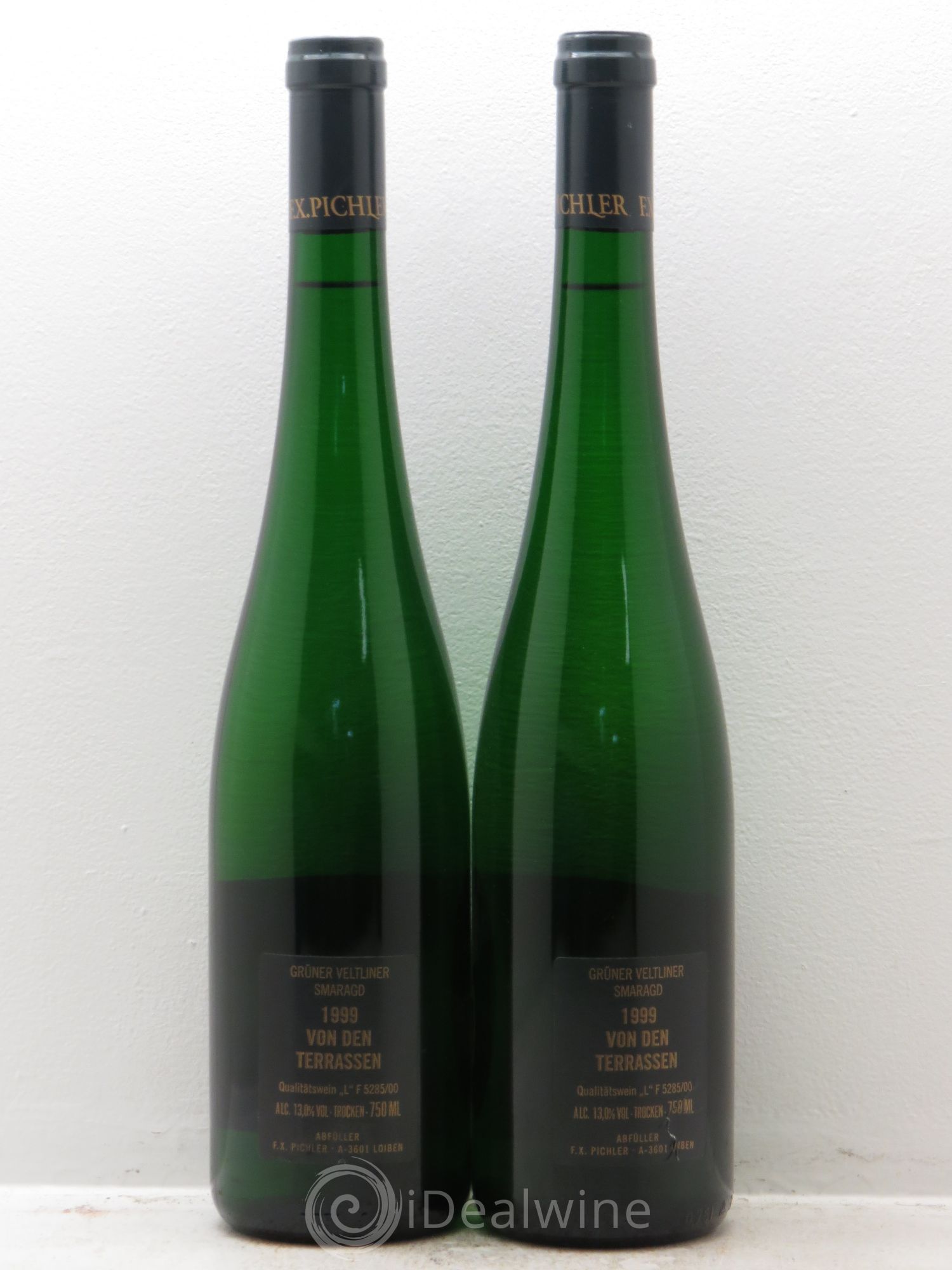 Autriche Grüner Veltliner Terrassen Smaragd F.X. Pichler 1999 - Posten von 2 Flaschen - 1