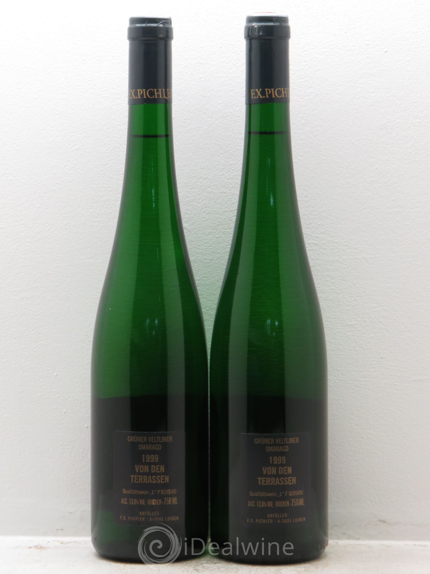 Autriche Grüner Veltliner Terrassen Smaragd F.X. Pichler 1999 - Posten von 2 Flaschen - 1