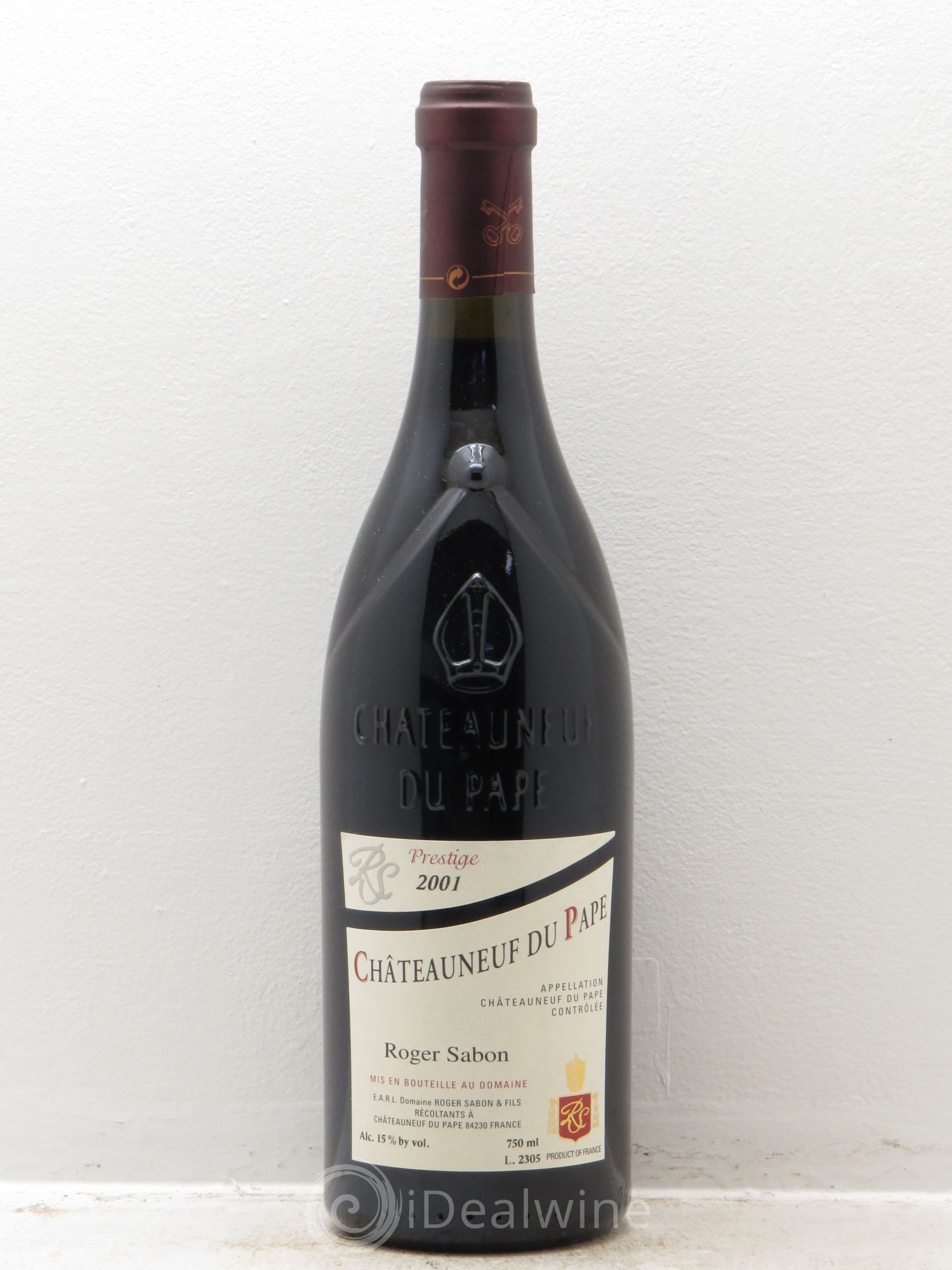 Châteauneuf-du-Pape Cuvée Prestige Roger Sabon (Domaine) 2001 - Lot de 1 bouteille - 0