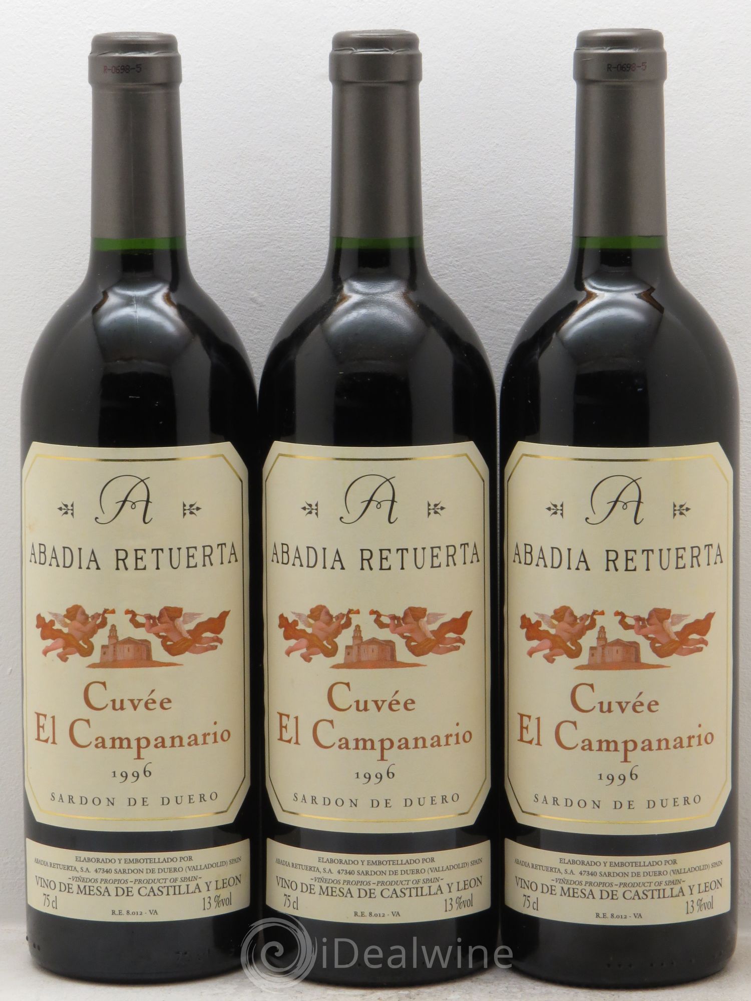 Espagne Pago el Campanario Abadia Retuerta Sardon de Duero 1996 - Posten von 3 Flaschen - 0