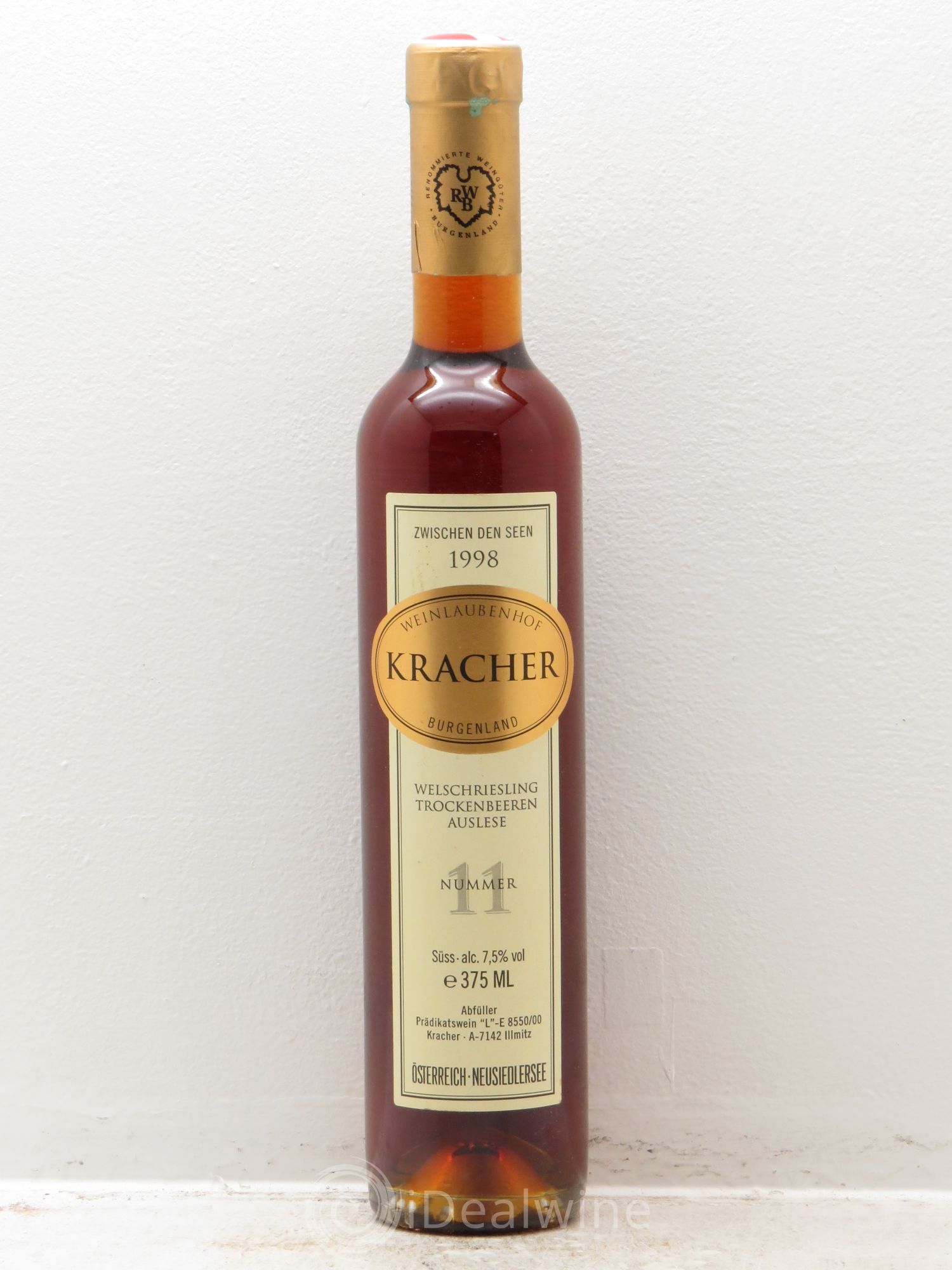 Autriche N°11 TBA Zwischen den Seen Alois Kracher 1998 - Posten von 1 Demi-Flasche - 0