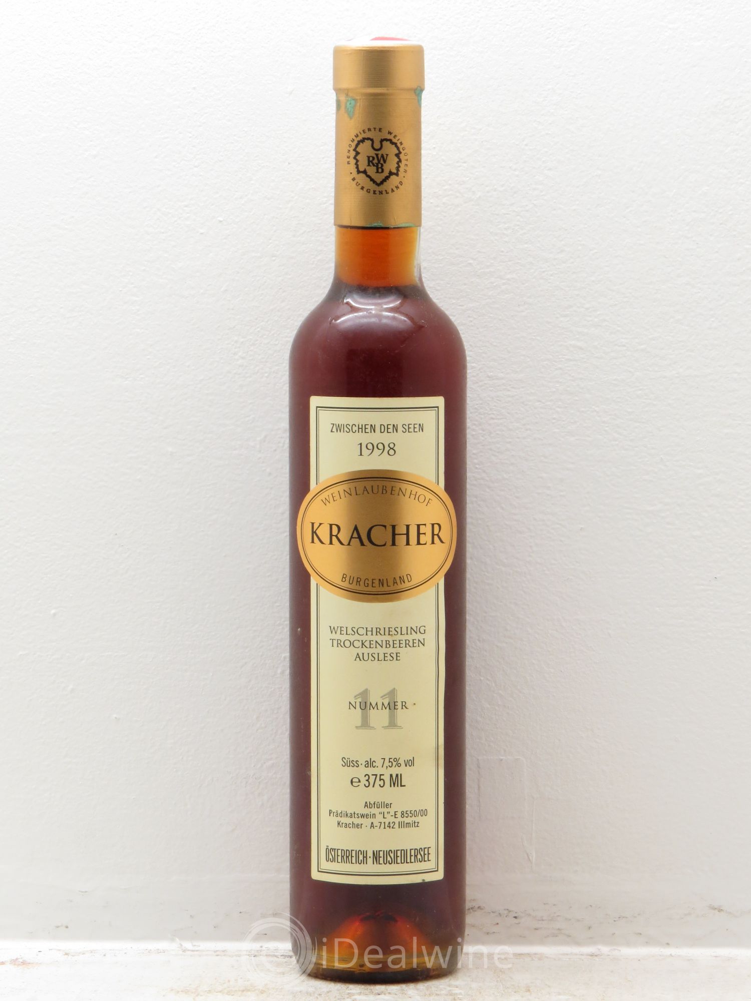 Autriche N°11 TBA Zwischen den Seen Alois Kracher 1998 - Posten von 1 Demi-Flasche - 0