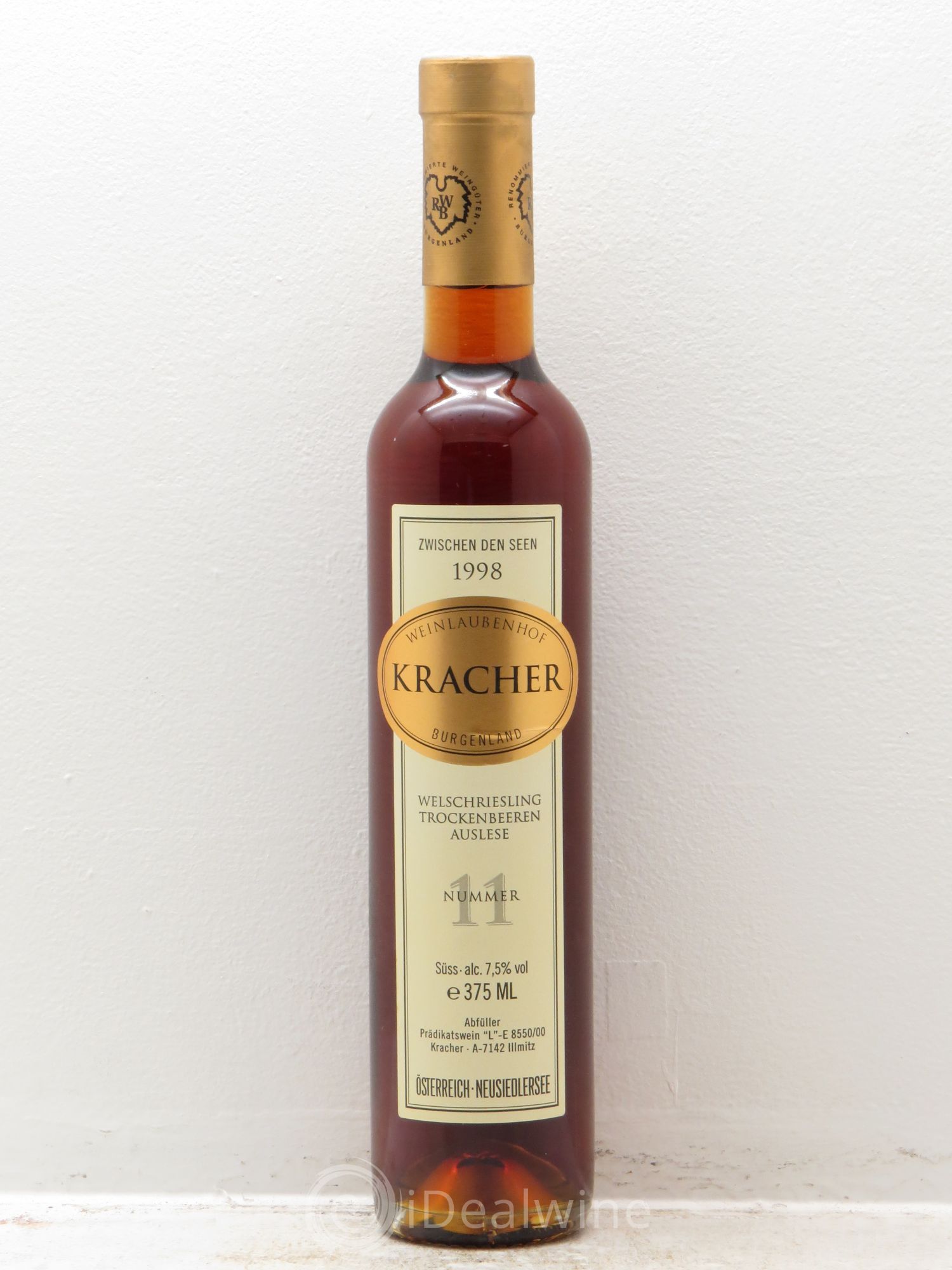 Autriche N°11 TBA Zwischen den Seen Alois Kracher 1998 - Posten von 1 Demi-Flasche - 0