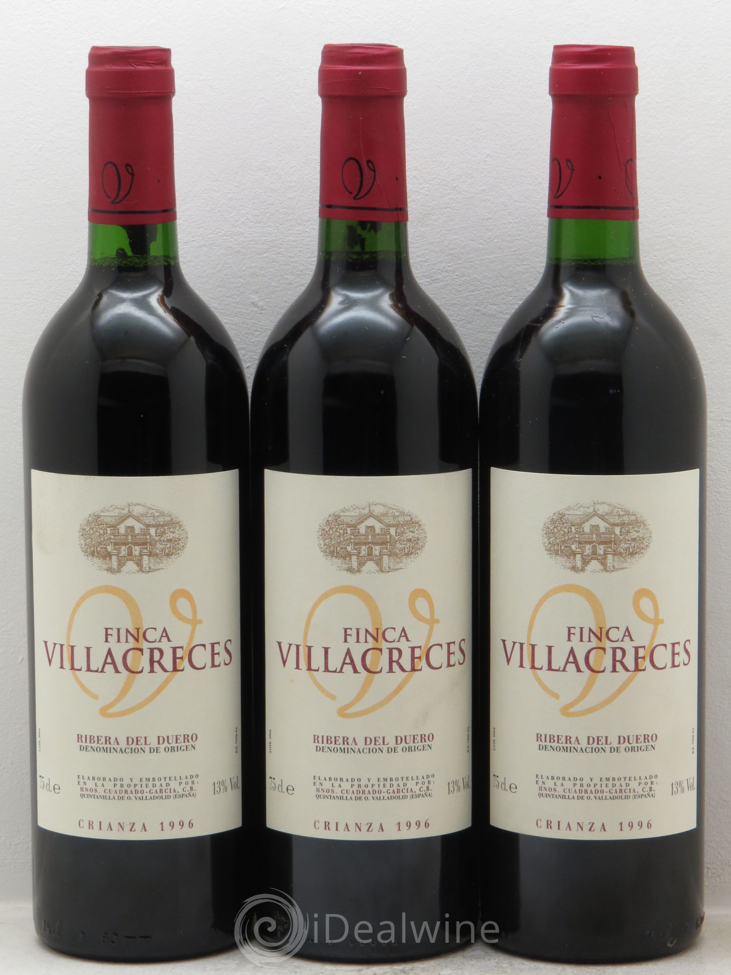 Ribera Del Duero DO Crianza Finca Villacreces 1996 - Posten von 3 Flaschen - 0