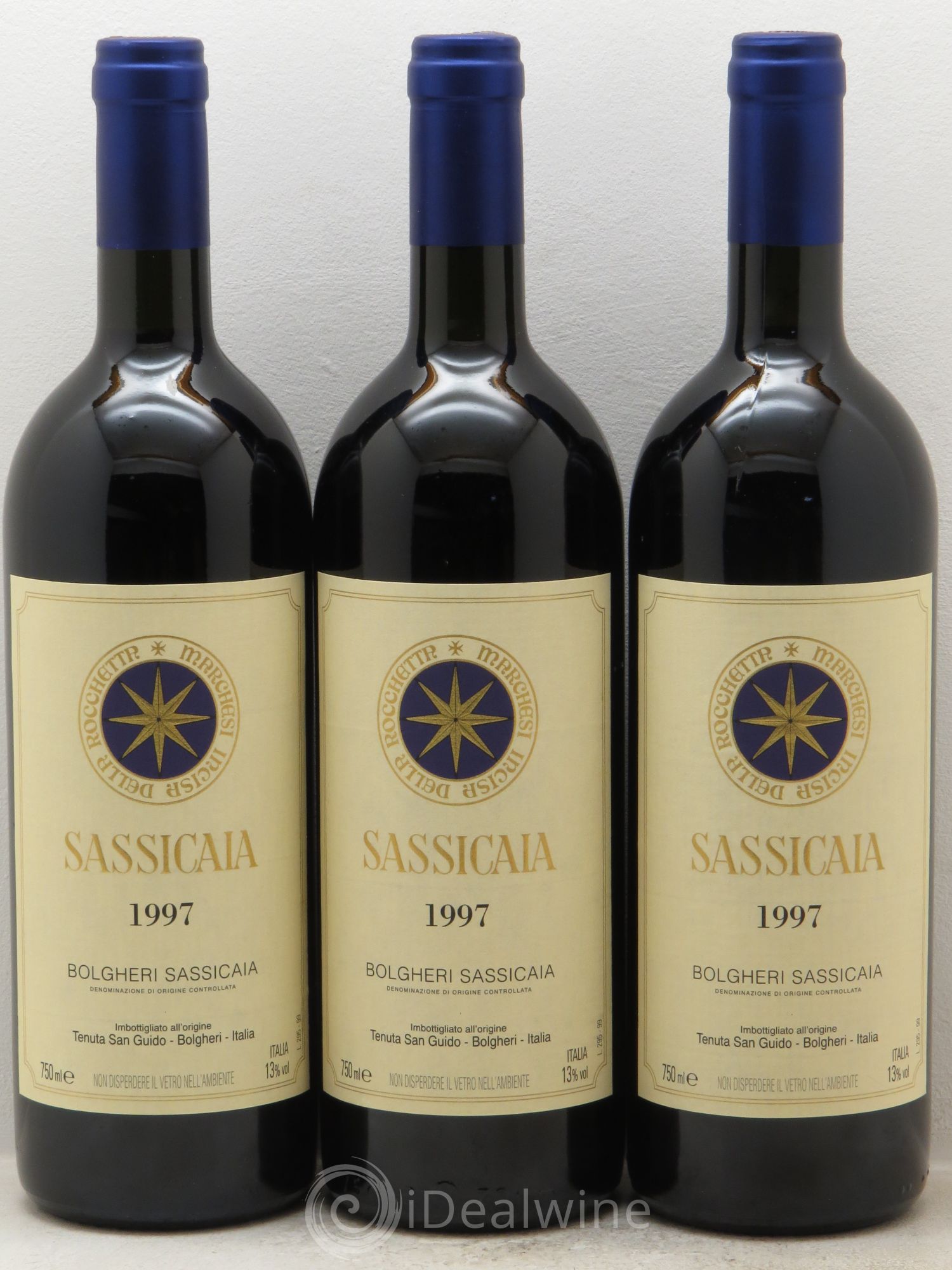 Bolgheri DOC Sassicaia Tenuta San Guido 1997 - Lot de 3 bouteilles - 0