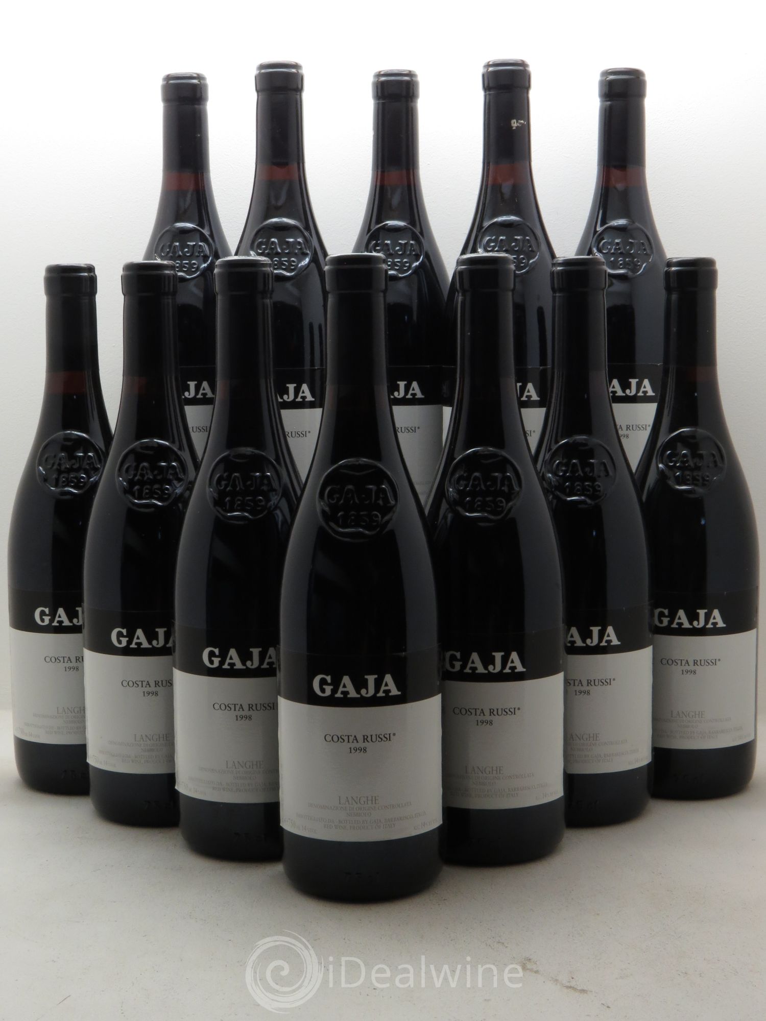 Langhe DOC Nebbiolo Costa Russi Angelo Gaja 1998 - Posten von 12 Flaschen - 0
