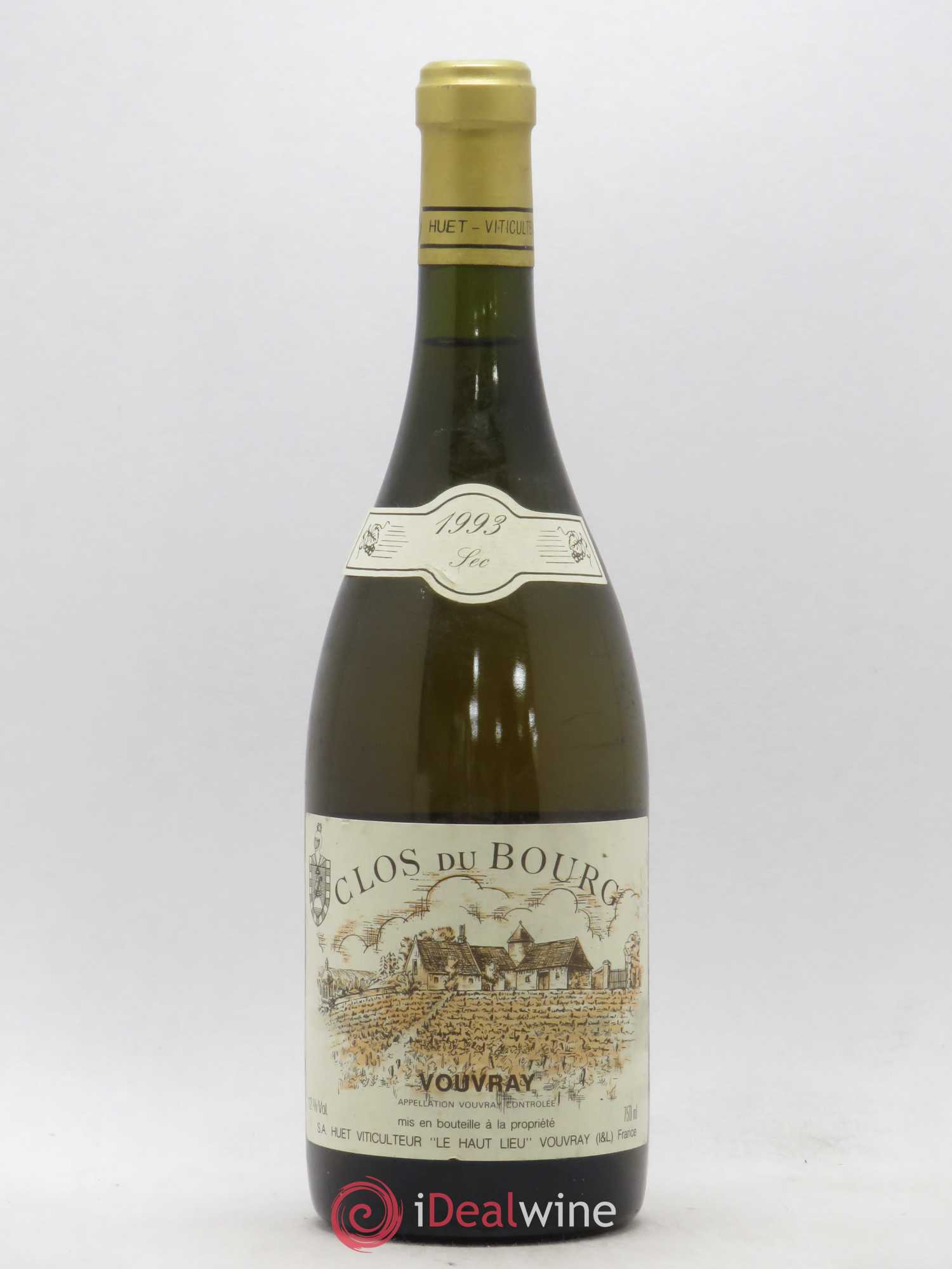 Vouvray Clos du Bourg Sec Domaine Huet 1993 - Lot de 1 bouteille - 0