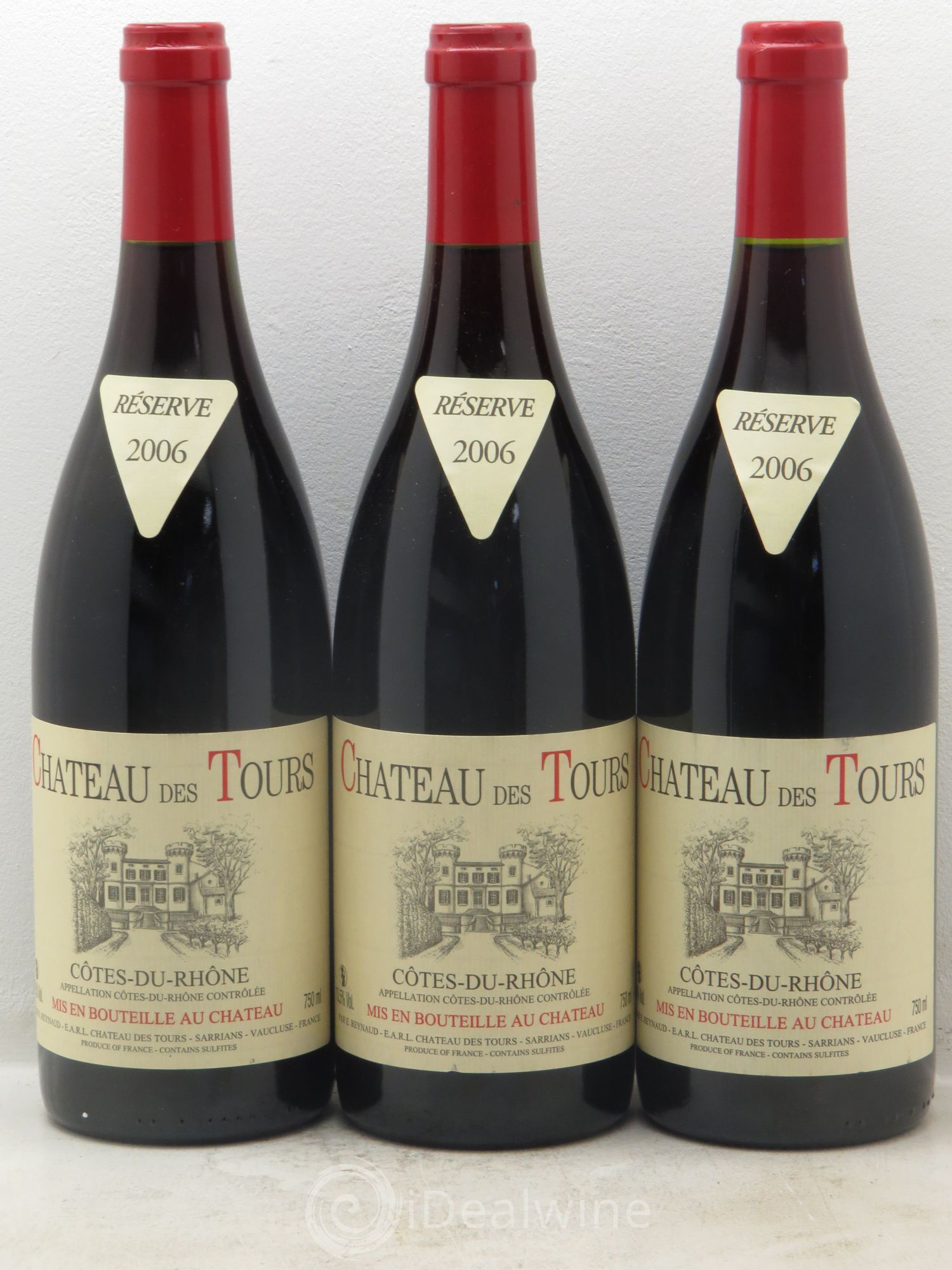 Côtes-du-Rhône Château des Tours Emmanuel Reynaud 2006 - Lot de 3 bouteilles - 0