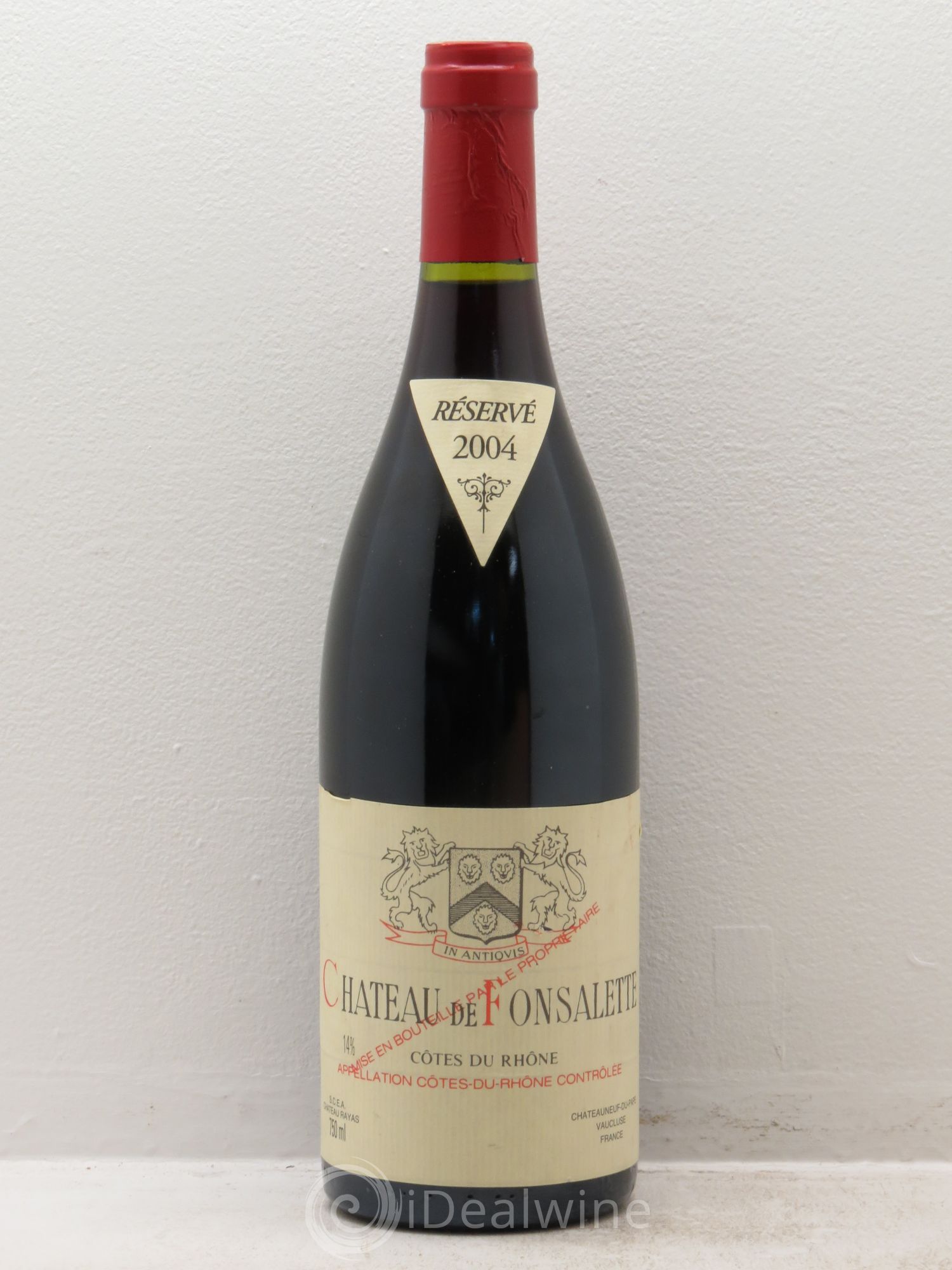 Côtes-du-Rhône Château de Fonsalette Emmanuel Reynaud 2004 - Lot de 1 bouteille - 0