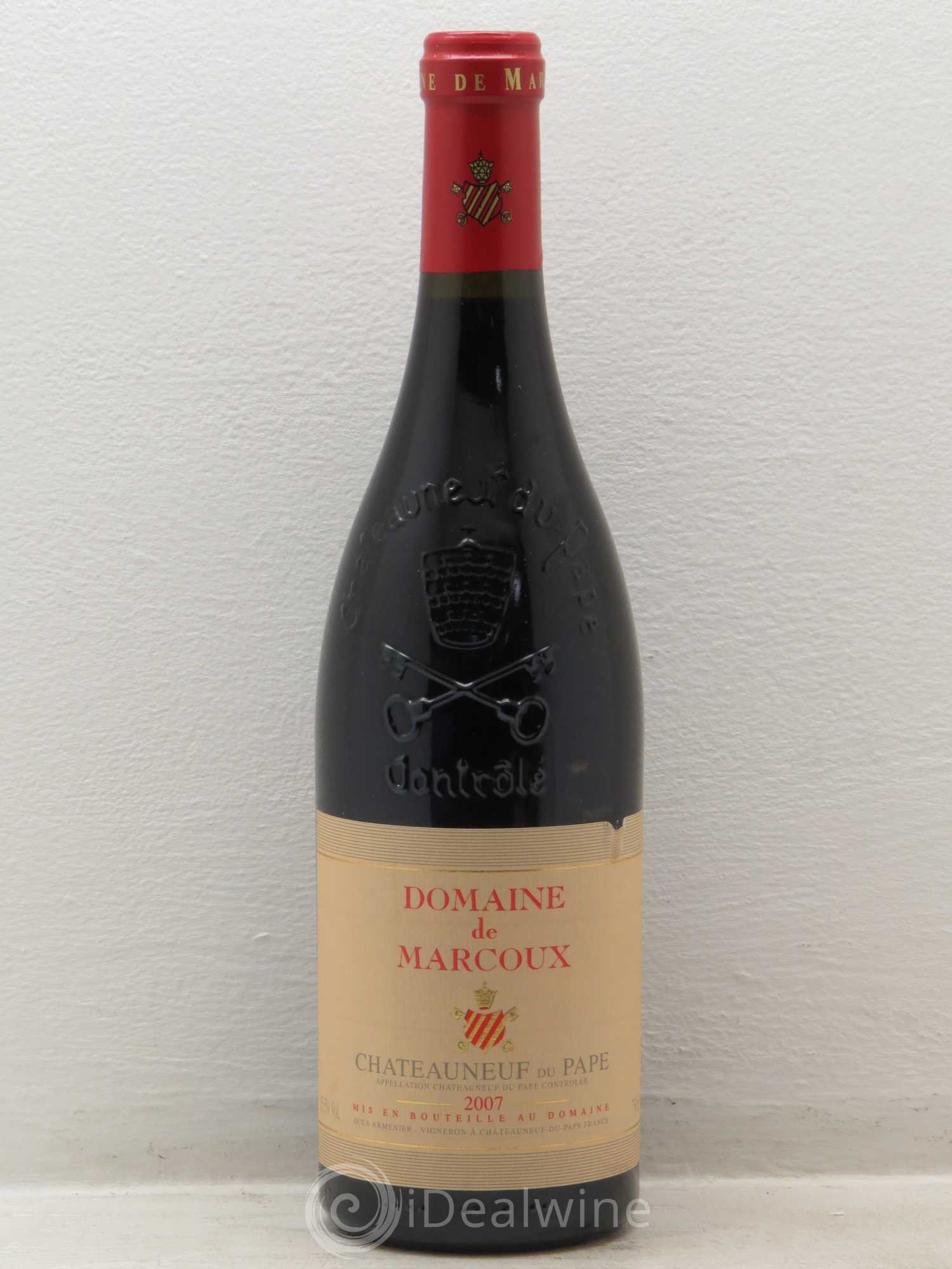 Châteauneuf-du-Pape Marcoux (Domaine de) (sans prix de réserve) 2007 - Lot de 1 bouteille - 0