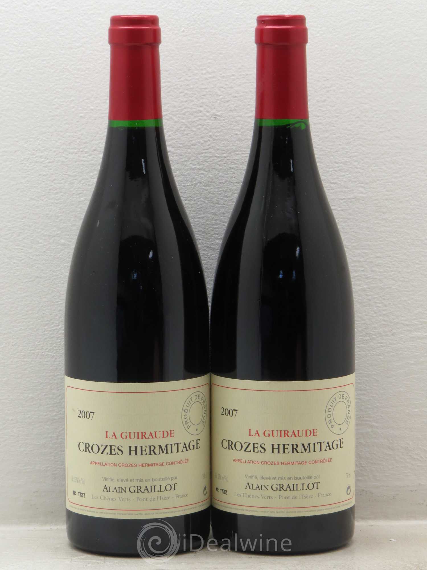 Crozes-Hermitage La Guiraude Domaine Graillot 2007 - Lot de 2 bouteilles - 0