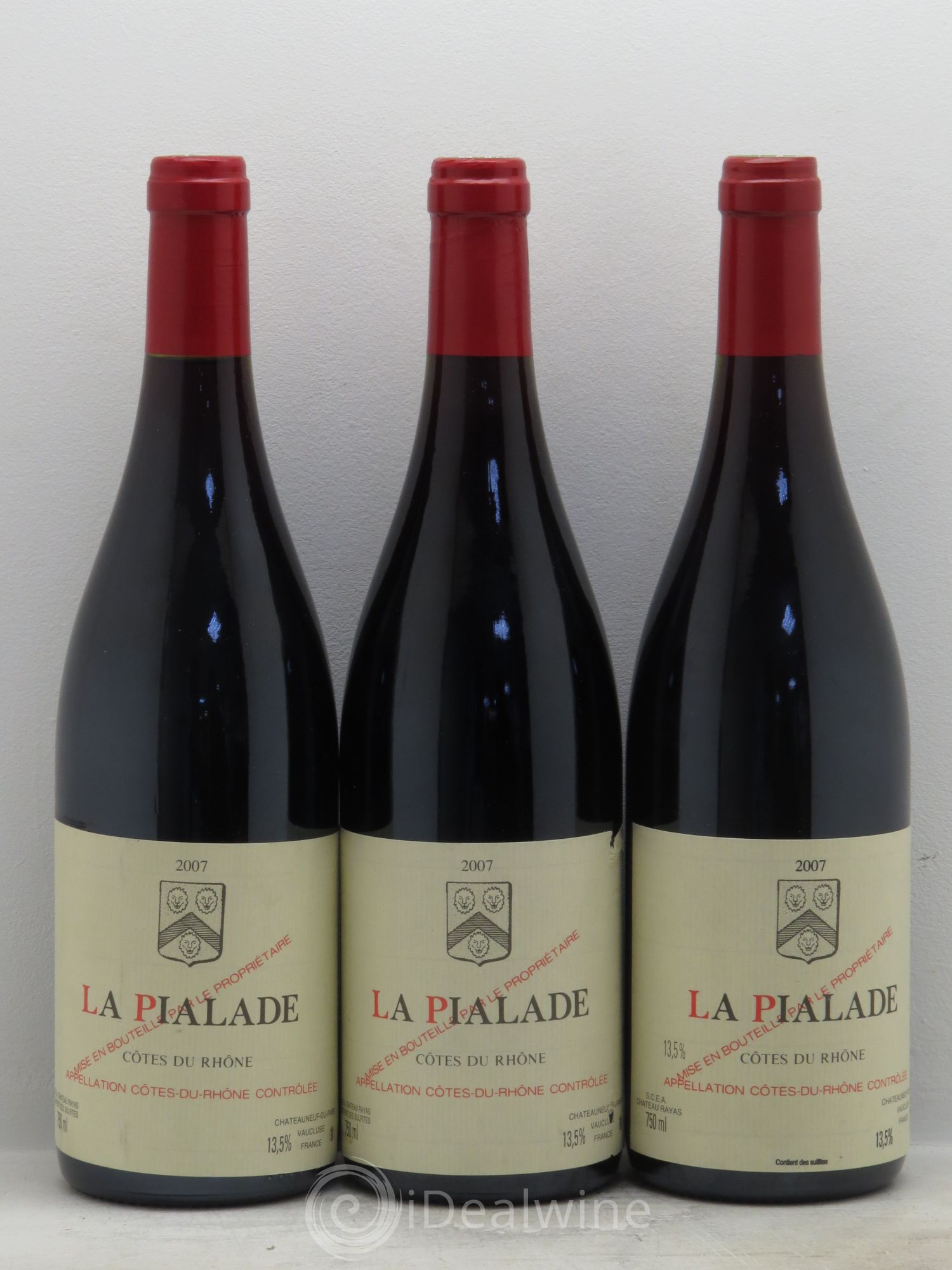 Côtes-du-Rhône La Pialade Emmanuel Reynaud 2007 - Lot de 3 bouteilles - 0