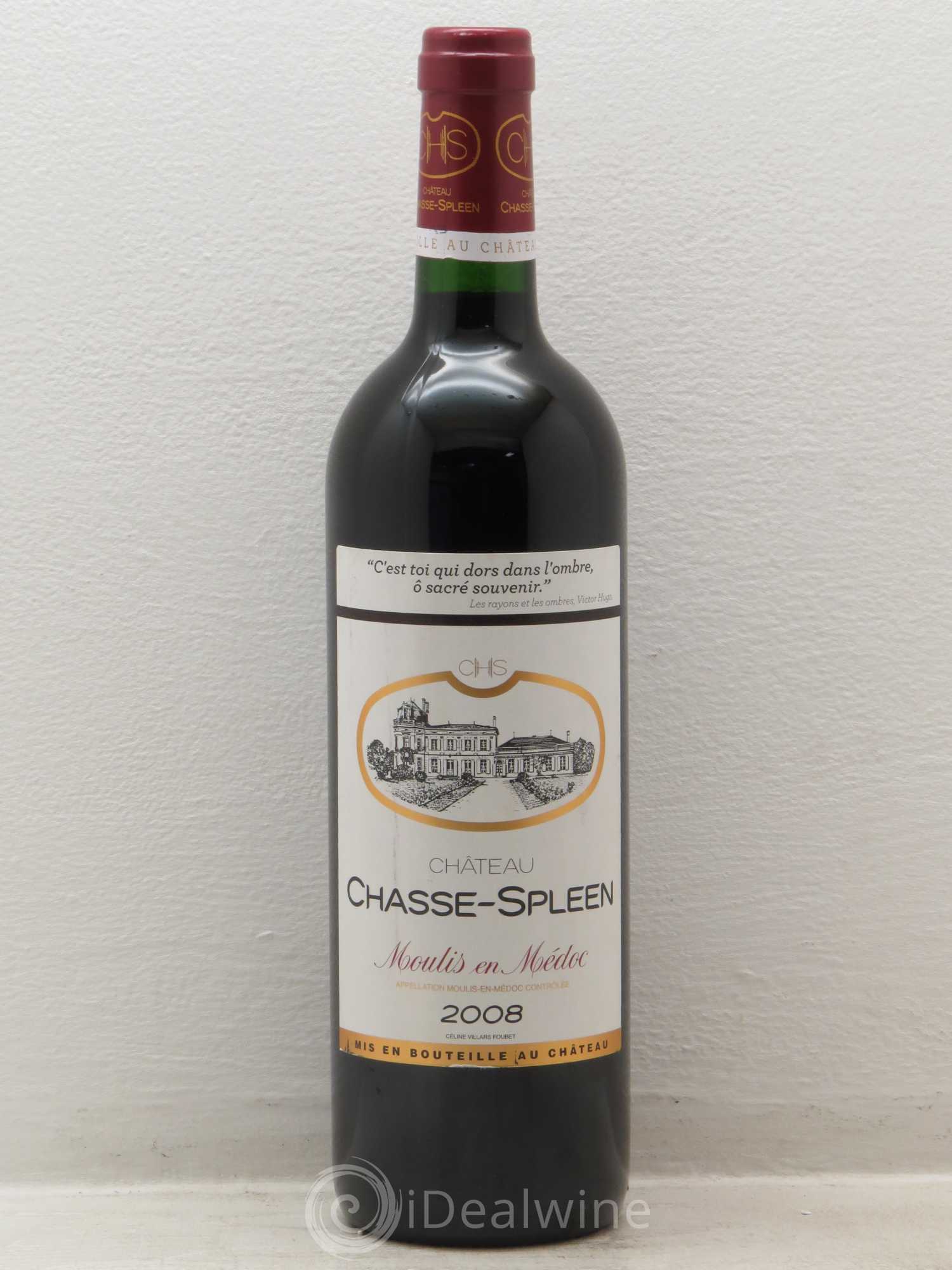 Château Chasse Spleen 2008 - Lot de 1 bouteille - 0