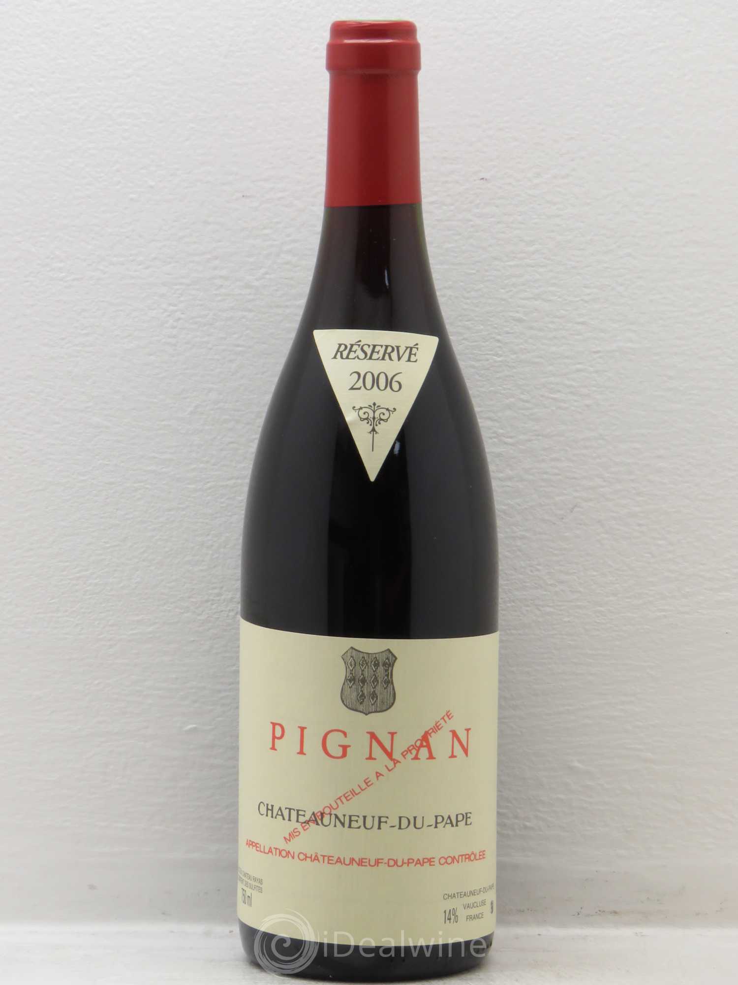 Châteauneuf-du-Pape Pignan Emmanuel Reynaud 2006 - Lot de 1 bouteille - 0
