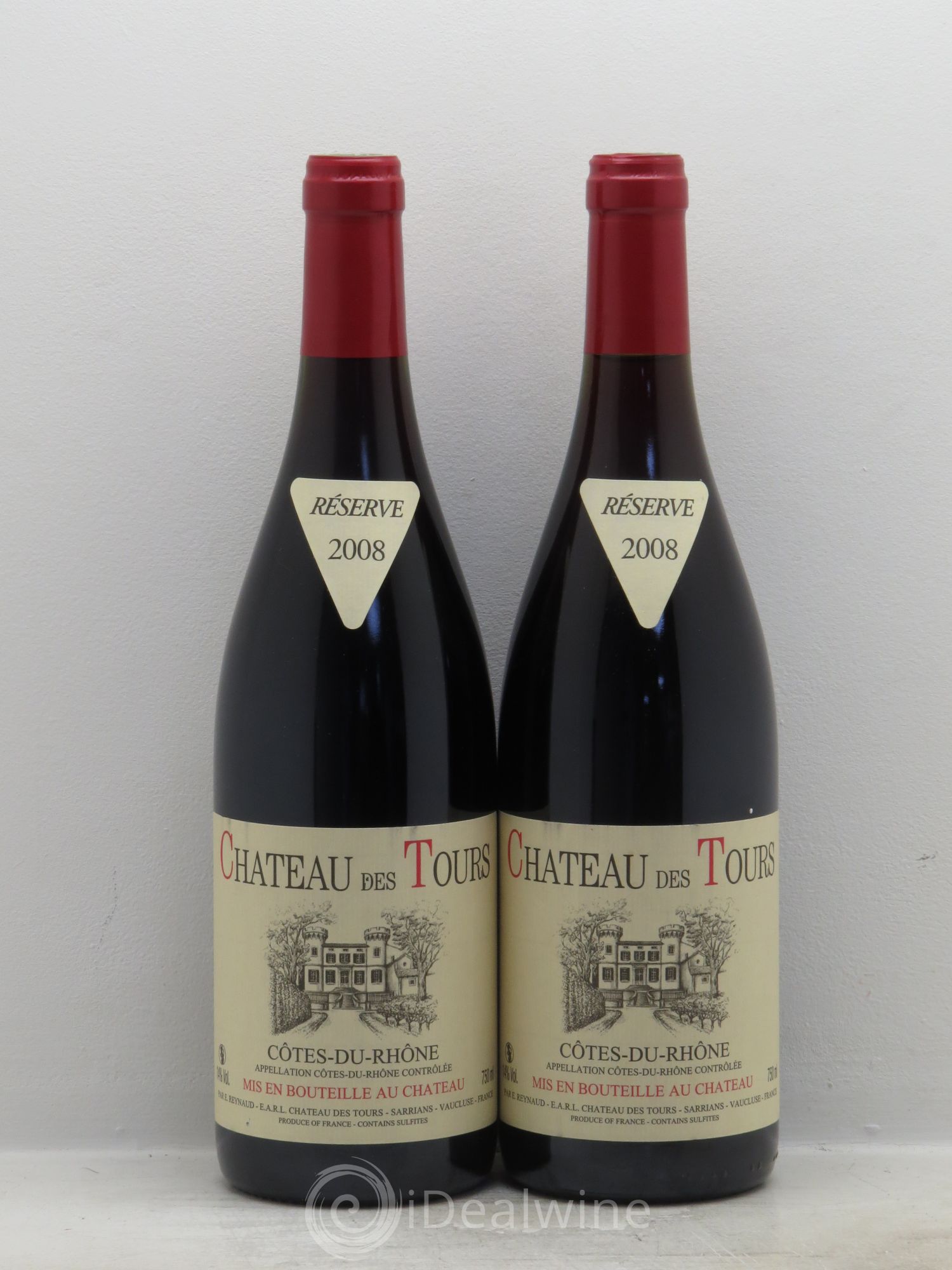 Côtes-du-Rhône Château des Tours Emmanuel Reynaud 2008 - Lot de 2 bouteilles - 0