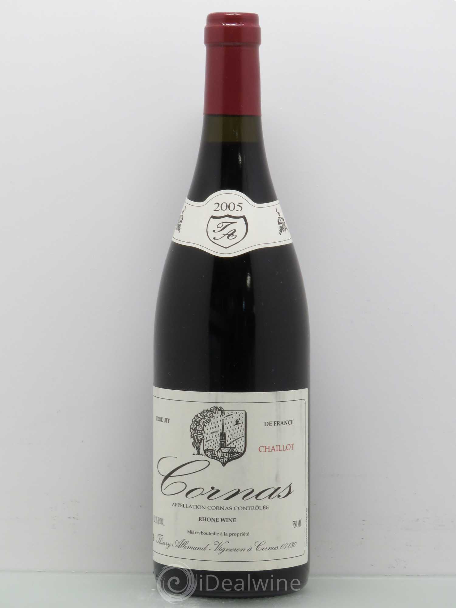 Cornas Chaillot Thierry Allemand 2005 - Lot de 1 bouteille - 0