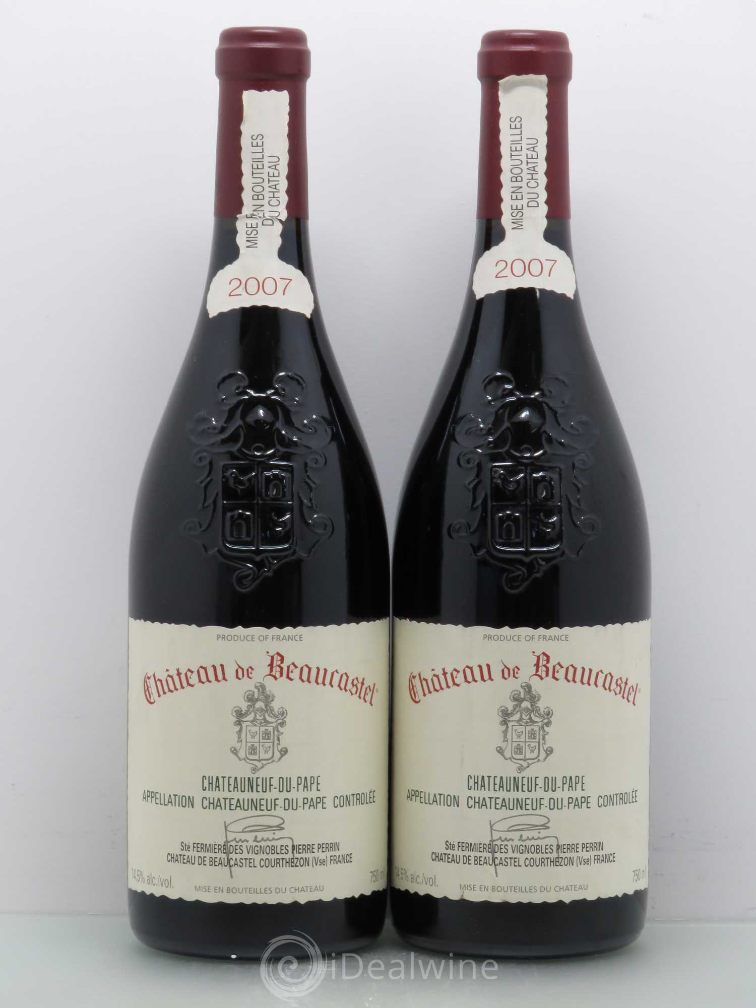 Châteauneuf-du-Pape Château de Beaucastel Famille Perrin 2007 - Lot de 2 bouteilles - 0