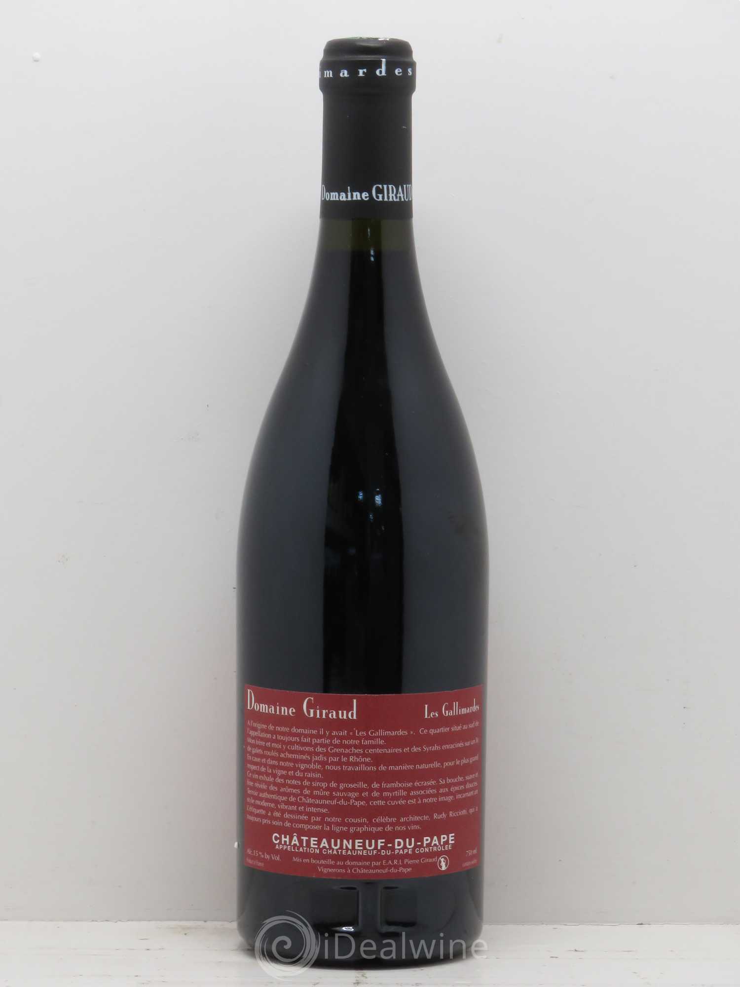 Châteauneuf-du-Pape Les Gallimardes Giraud (Domaine) (sans prix de réserve) 2006 - Lot de 1 bouteille - 1