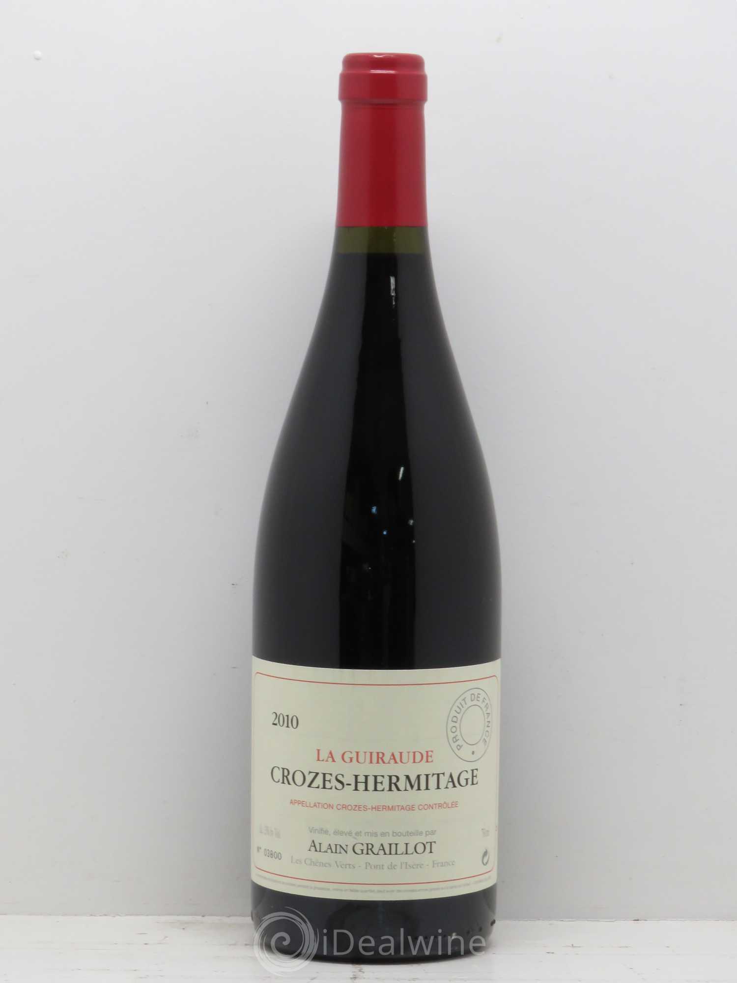 Crozes-Hermitage La Guiraude Domaine Graillot 2010 - Lot de 1 bouteille - 0
