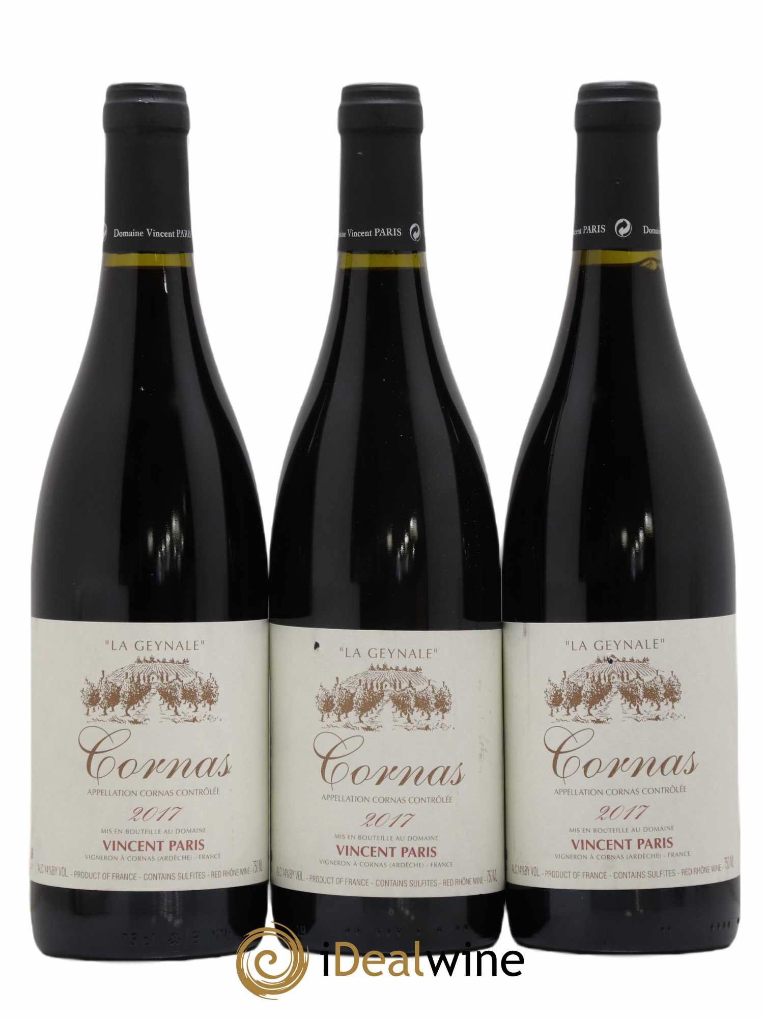 Cornas La Geynale Vincent Paris 2017 - Lot de 3 bouteilles - 0