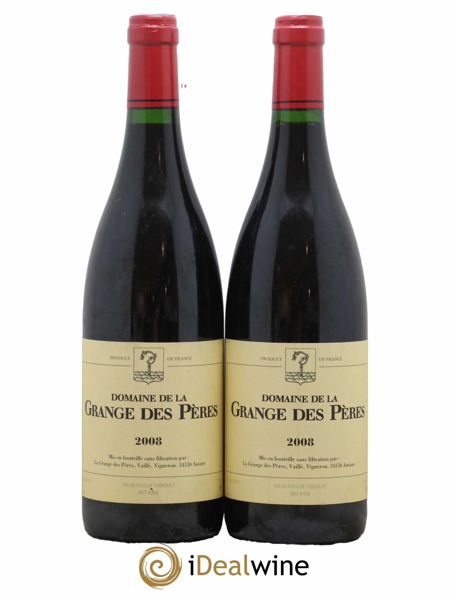 Pays d'Hérault Grange des Pères Laurent Vaillé 2008 - Lot de 2 bouteilles - 0