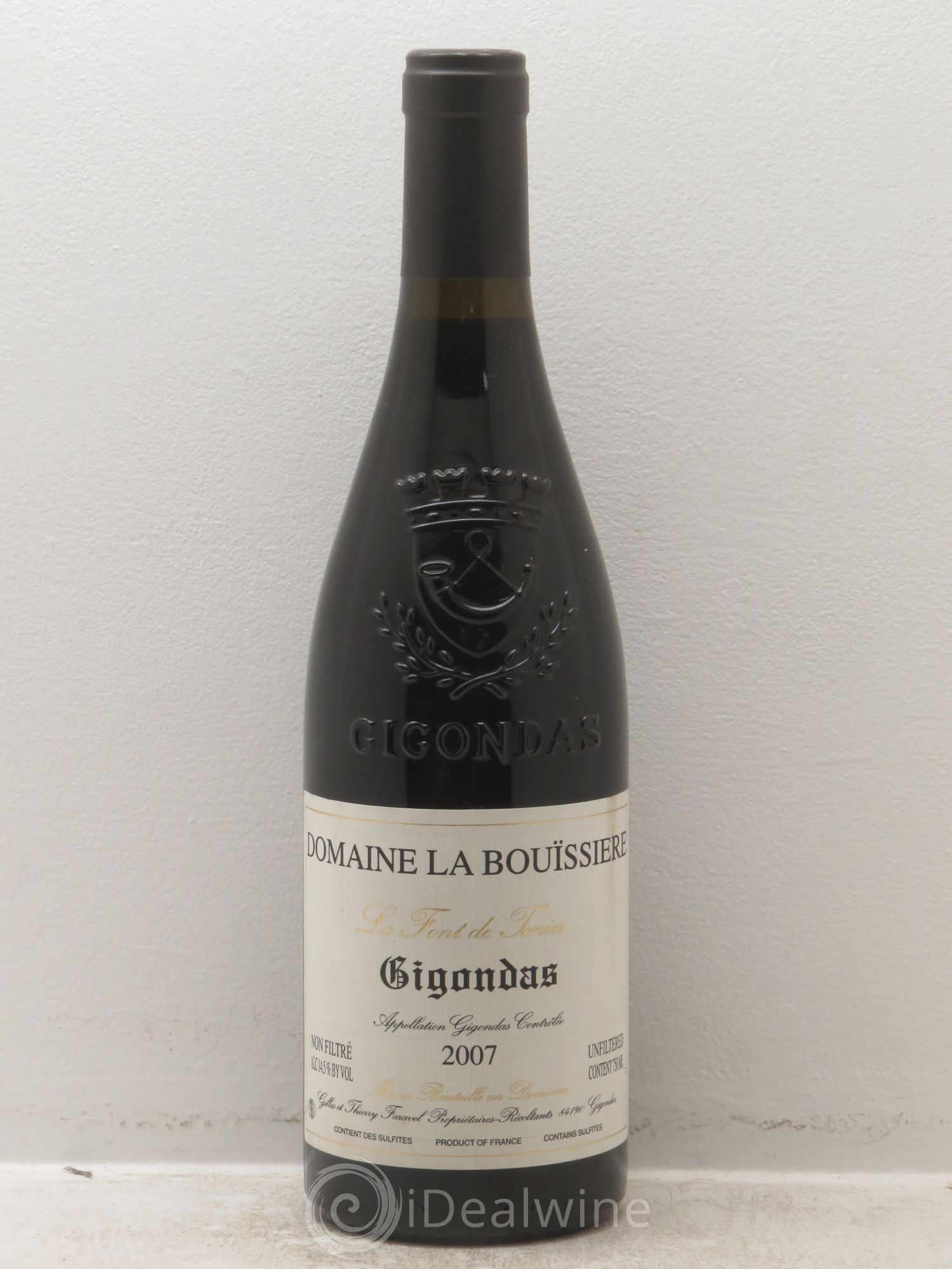 Gigondas La Font de Tonin La Bouïssière 2007 - Lot de 1 bouteille - 0