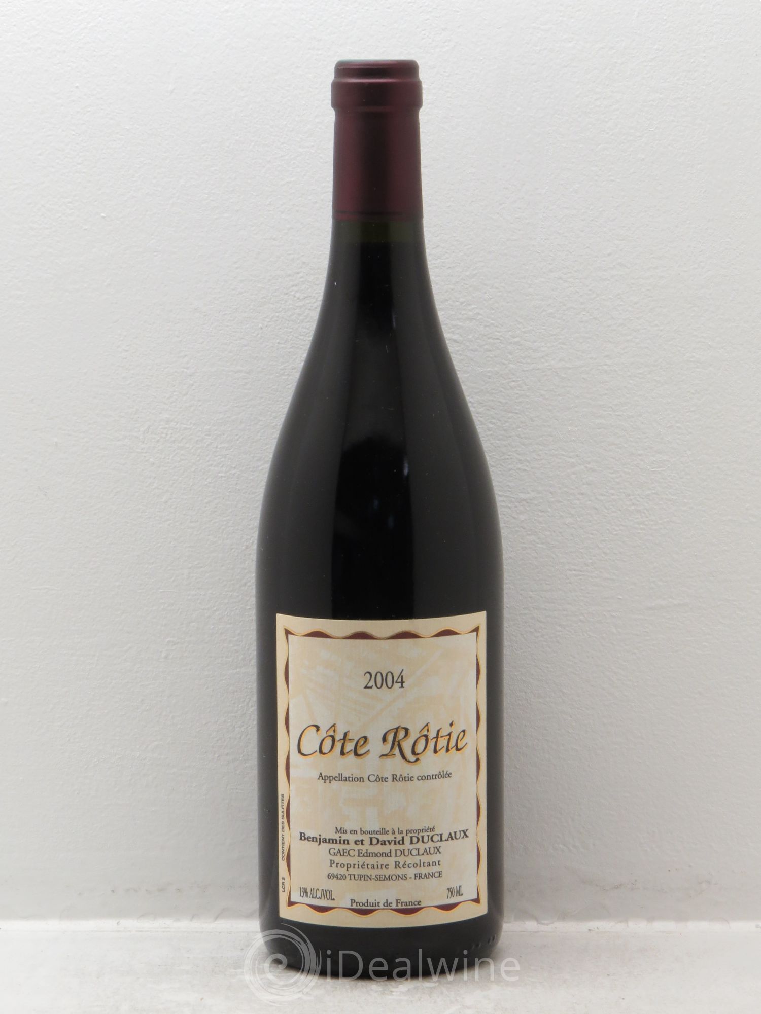 Côte-Rôtie Domaine Duclaux 2004 - Lot de 1 bouteille - 0