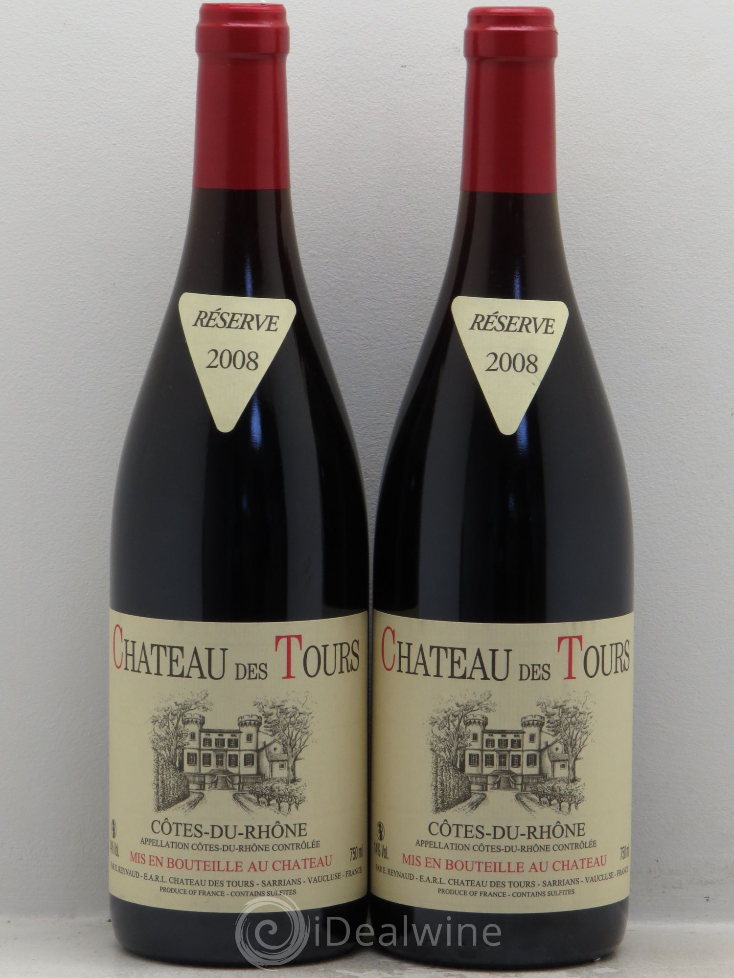 Côtes-du-Rhône Château des Tours Emmanuel Reynaud 2008 - Lot de 2 bouteilles - 0
