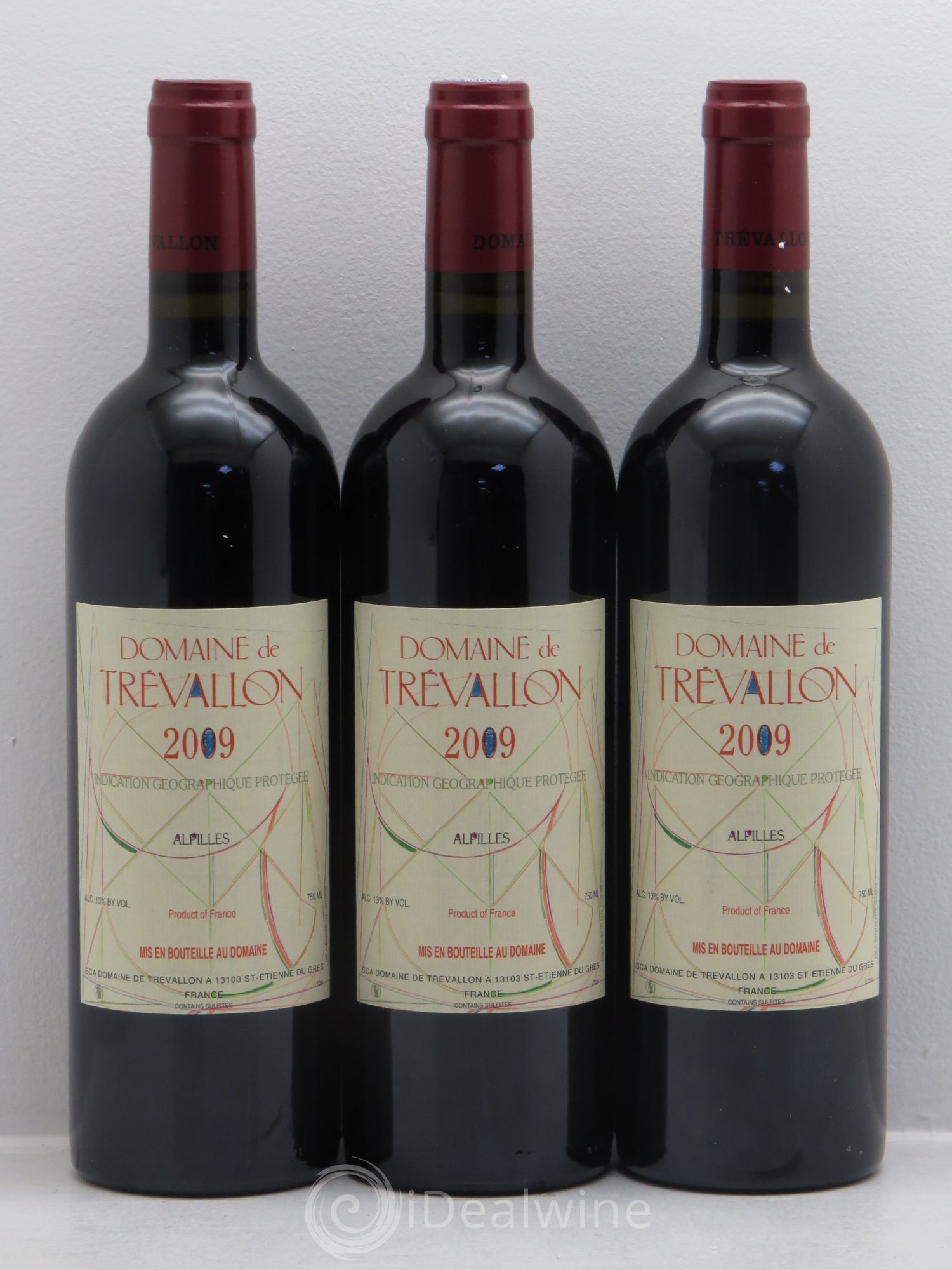 VDP Bouches du Rhône Trévallon (Domaine de) Eloi Dürrbach 2009 - Lot de 3 bouteilles - 0