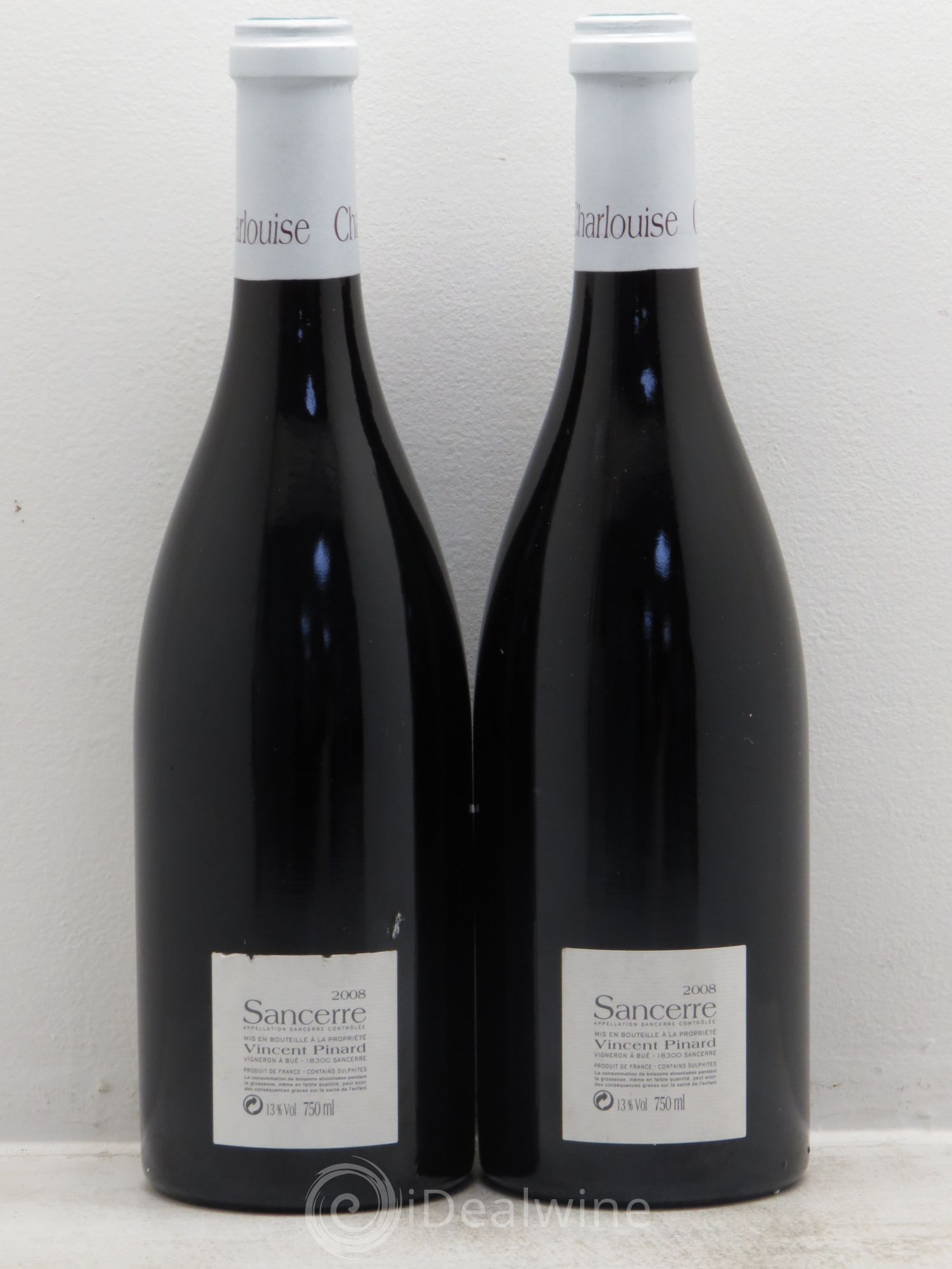 Sancerre Charlouise Vincent Pinard 2008 - Lot de 2 bouteilles - 1