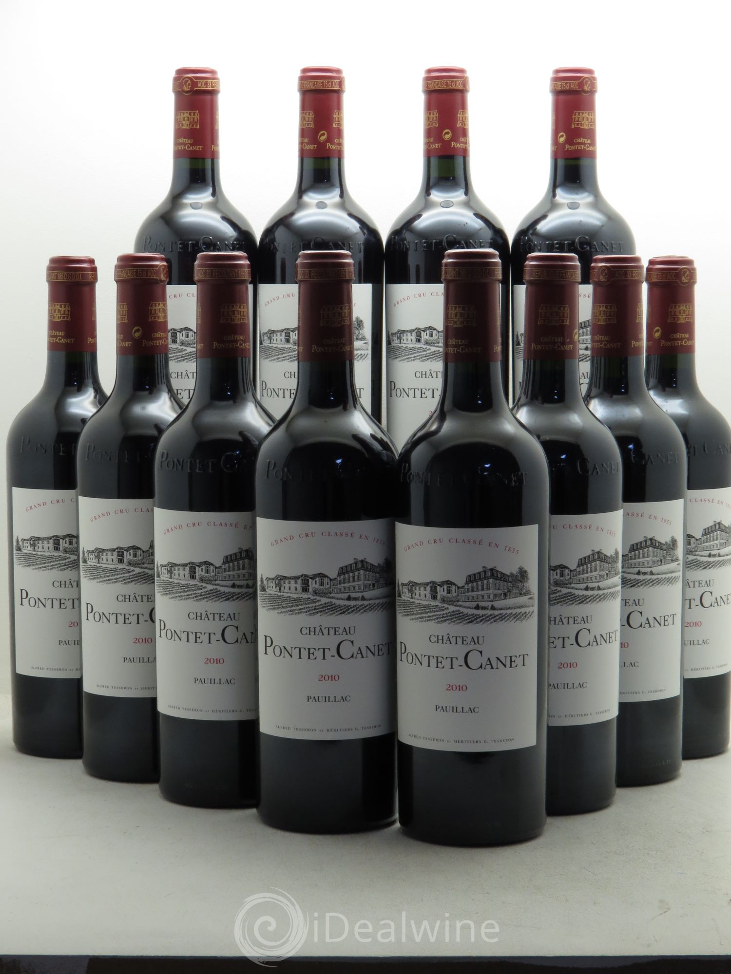 Château Pontet Canet 5ème Grand Cru Classé (RP 100/100) 2010 - Lot de 12 bouteilles - 0