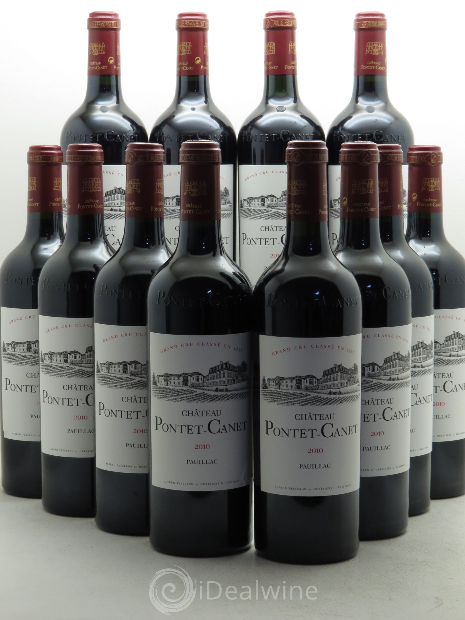 Château Pontet Canet 5ème Grand Cru Classé (RP 100/100) 2010 - Lot de 12 bouteilles - 0
