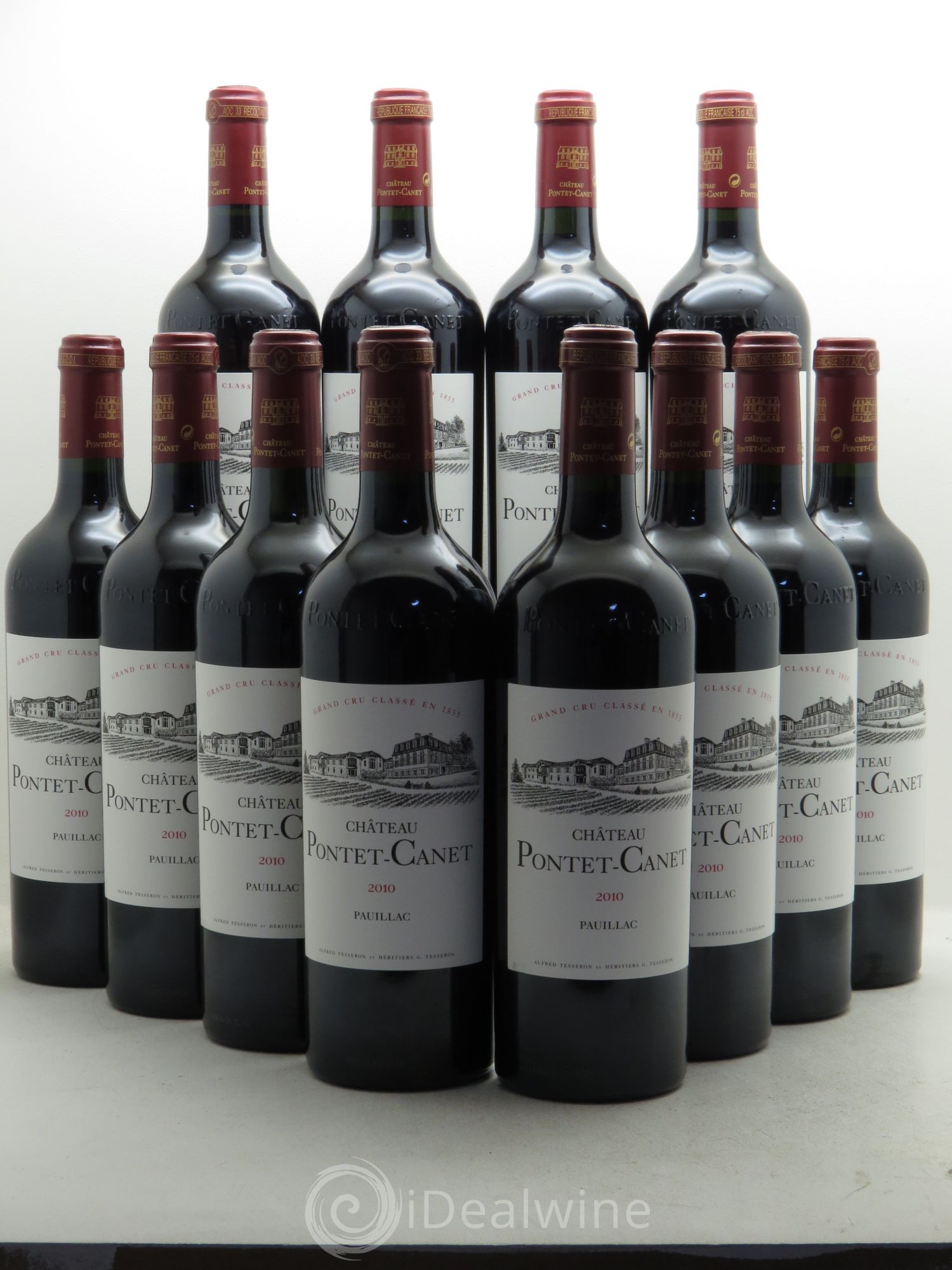 Château Pontet Canet 5ème Grand Cru Classé (RP 100/100) 2010 - Lot de 12 bouteilles - 0