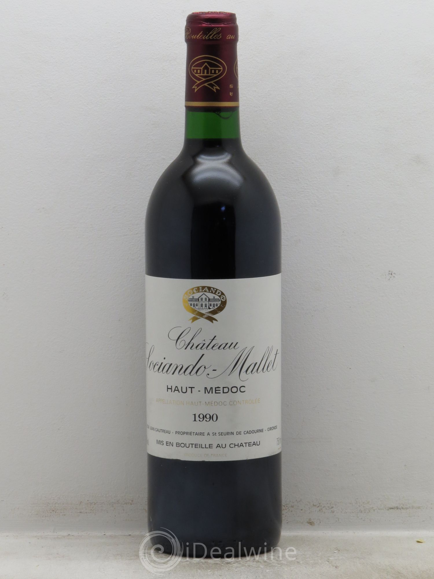 Château Sociando Mallet 1990 - Lot de 6 bouteilles - 0