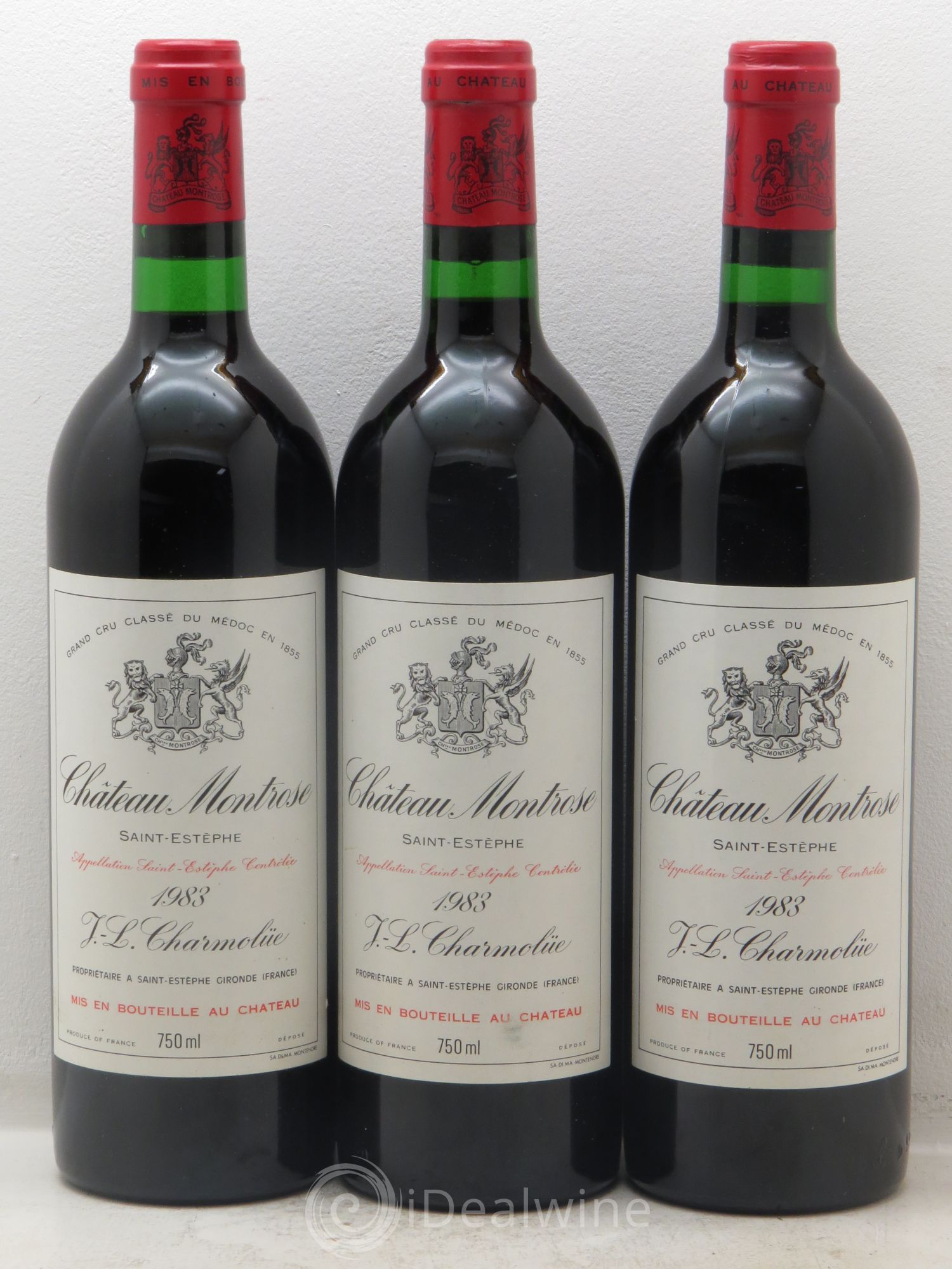 Château Montrose 2ème Grand Cru Classé 1983 - Lot de 3 bouteilles - 0