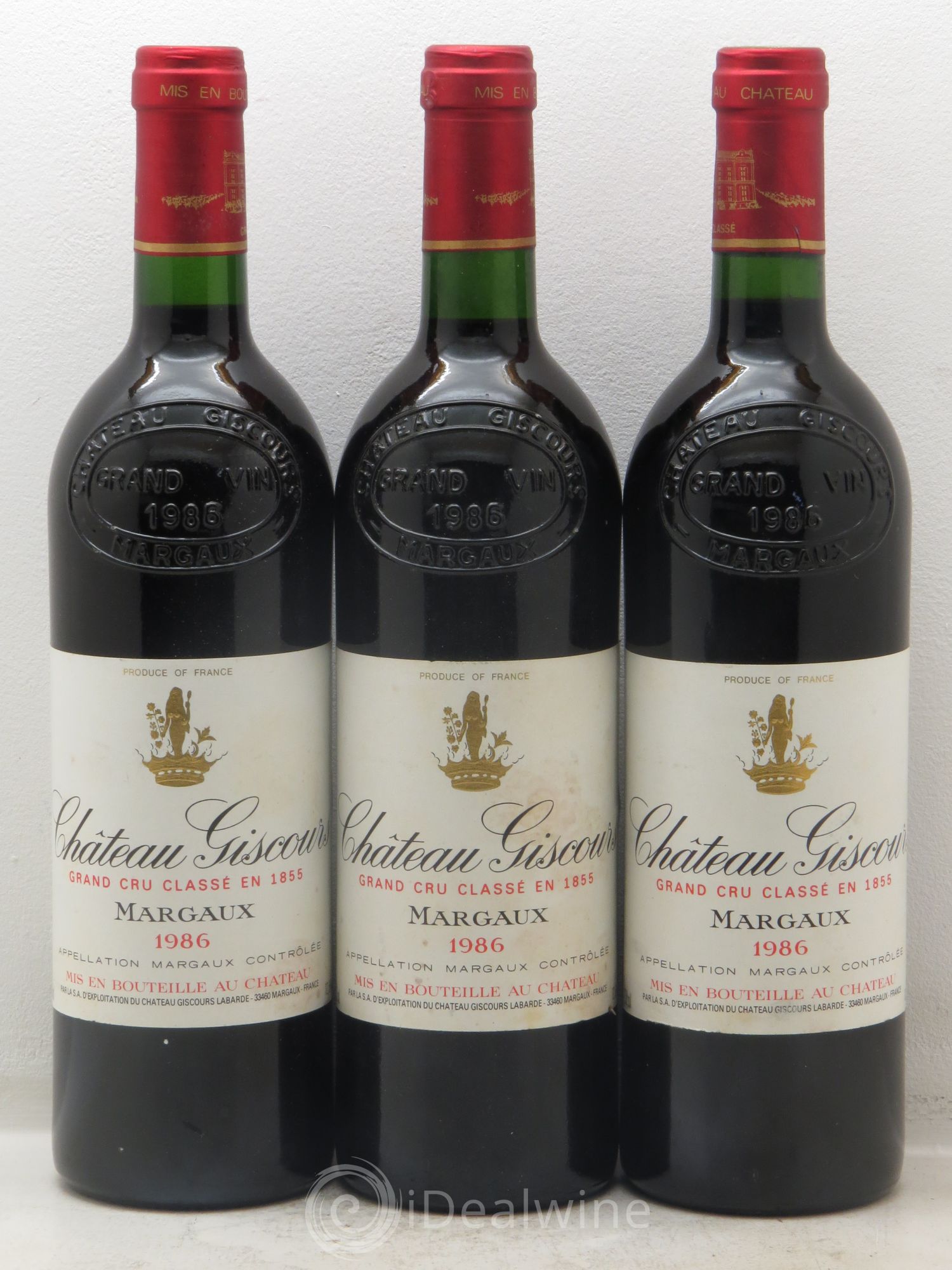 Château Giscours 3ème Grand Cru Classé 1986 - Lot de 3 bouteilles - 0