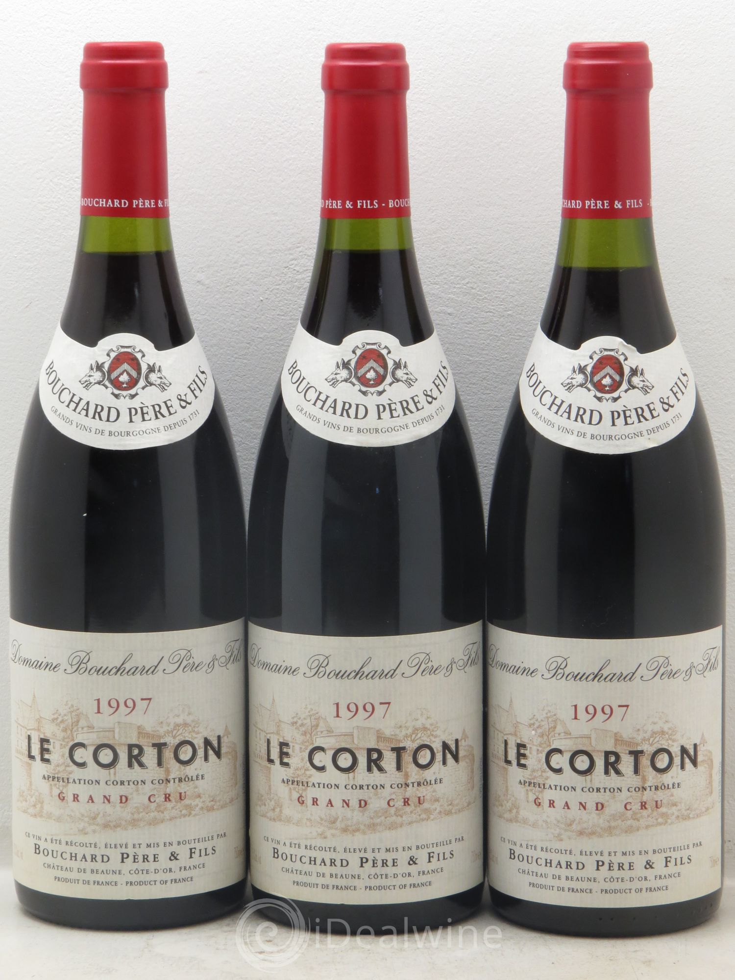 Corton Grand Cru Le Corton Bouchard Père & Fils 1997 - Lot de 3 bouteilles - 0