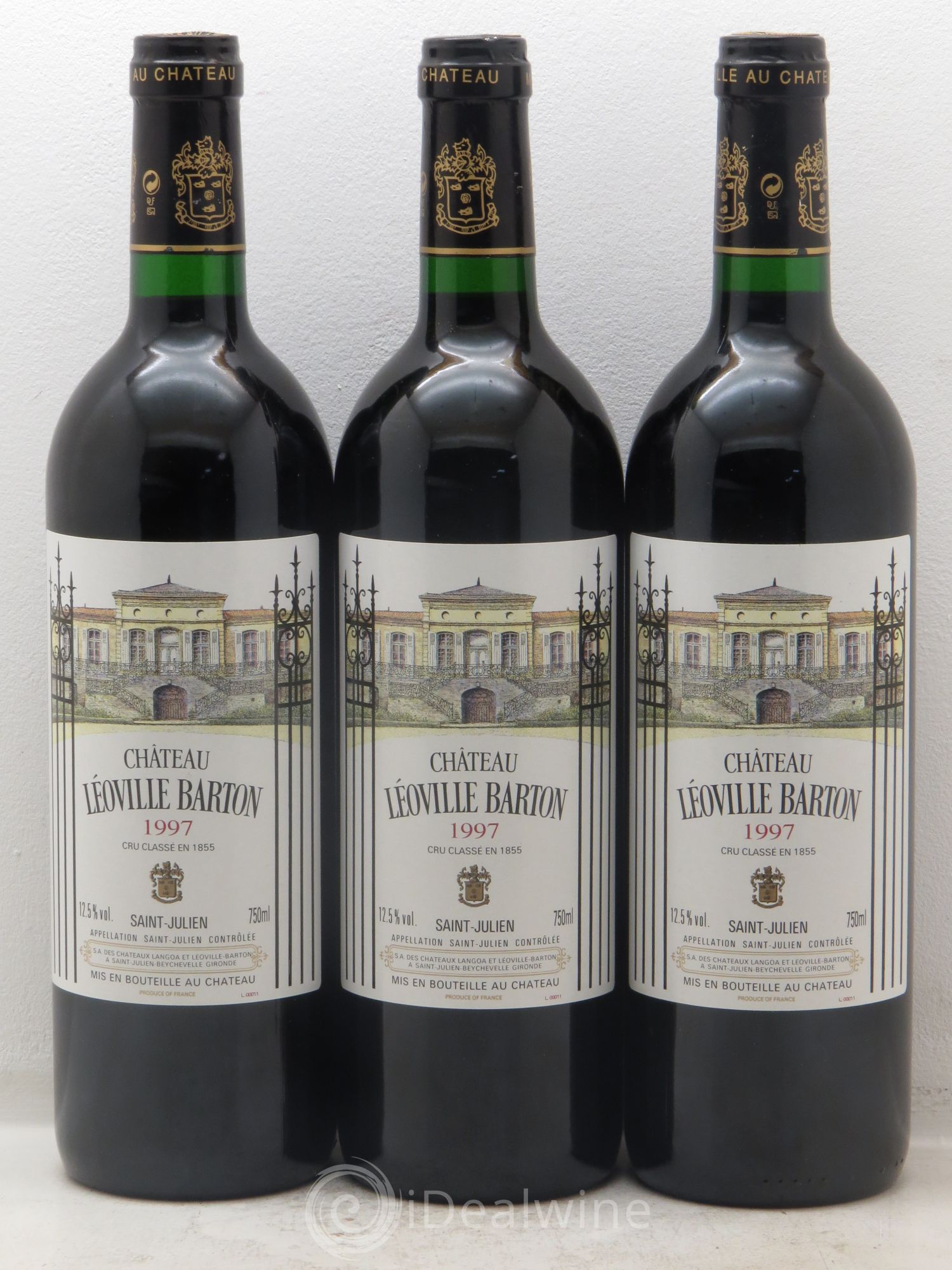 Château Léoville Barton 2ème Grand Cru Classé 1997 - Lot de 3 bouteilles - 0